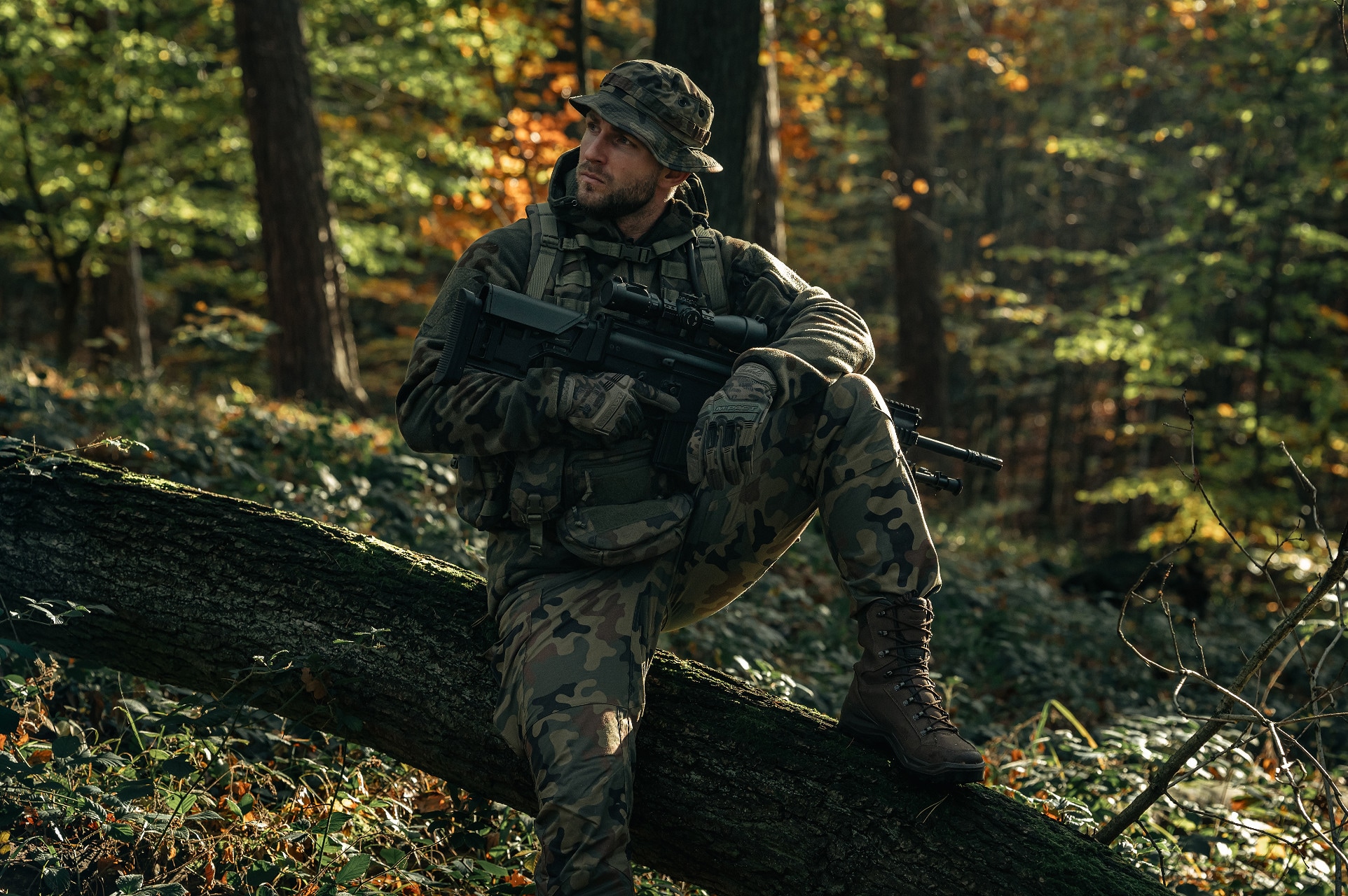 Uniformní kalhoty Helikon-Tex SFU Next Mk2 Pants PolyCotton Rip-Stop – wz.93 Pantera PL Woodland