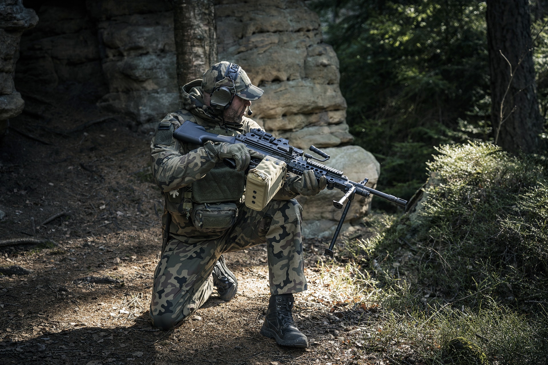 Uniformní kalhoty Helikon-Tex SFU Next Mk2 Pants PolyCotton Rip-Stop – wz.93 Pantera PL Woodland