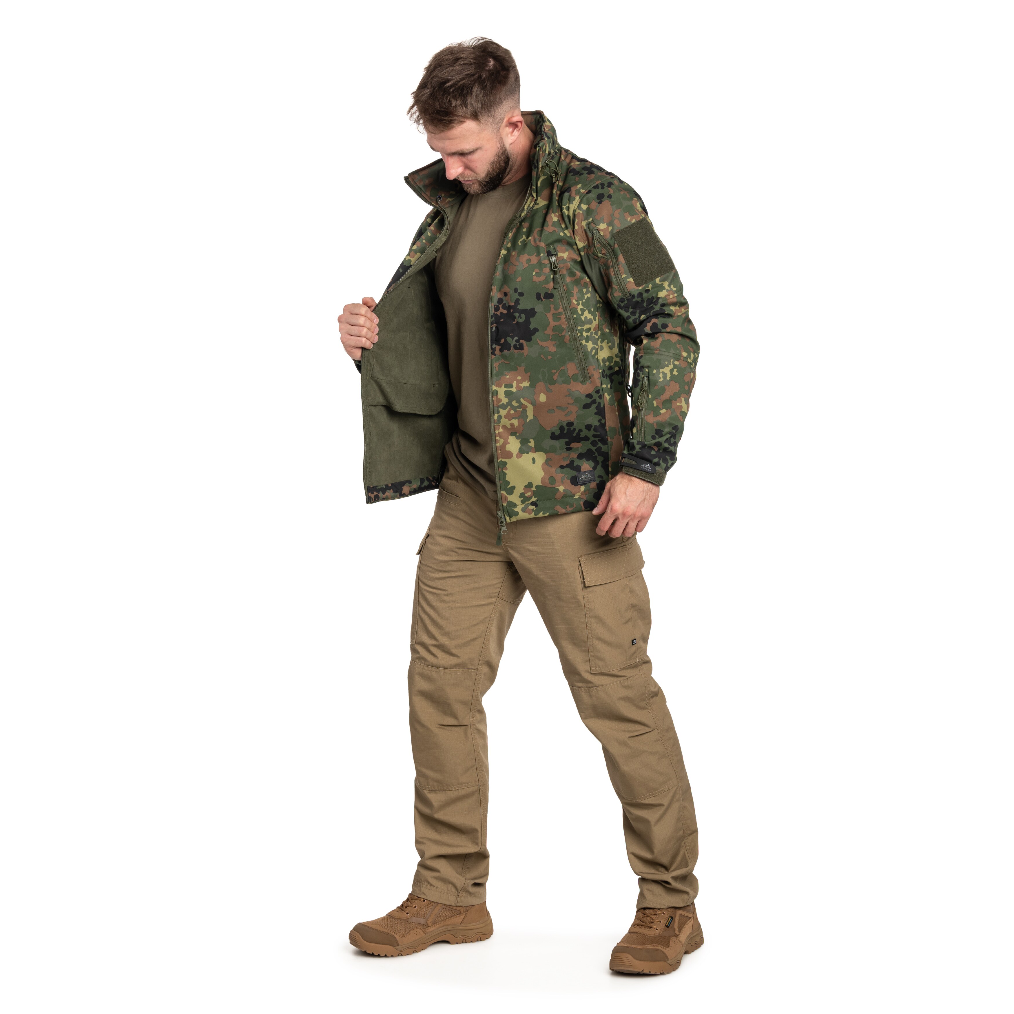 Bunda Helikon-Tex Gunfighter Softshell Shark Skin Windblocker - Flecktarn