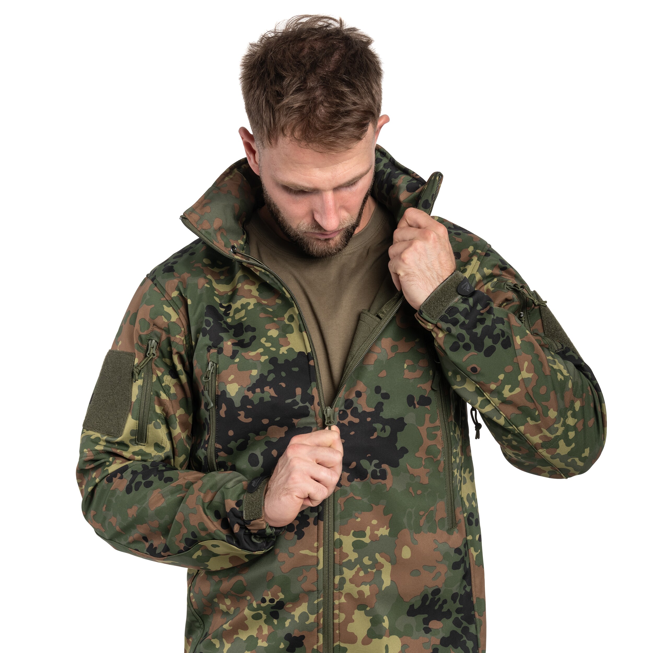 Bunda Helikon-Tex Gunfighter Softshell Shark Skin Windblocker - Flecktarn
