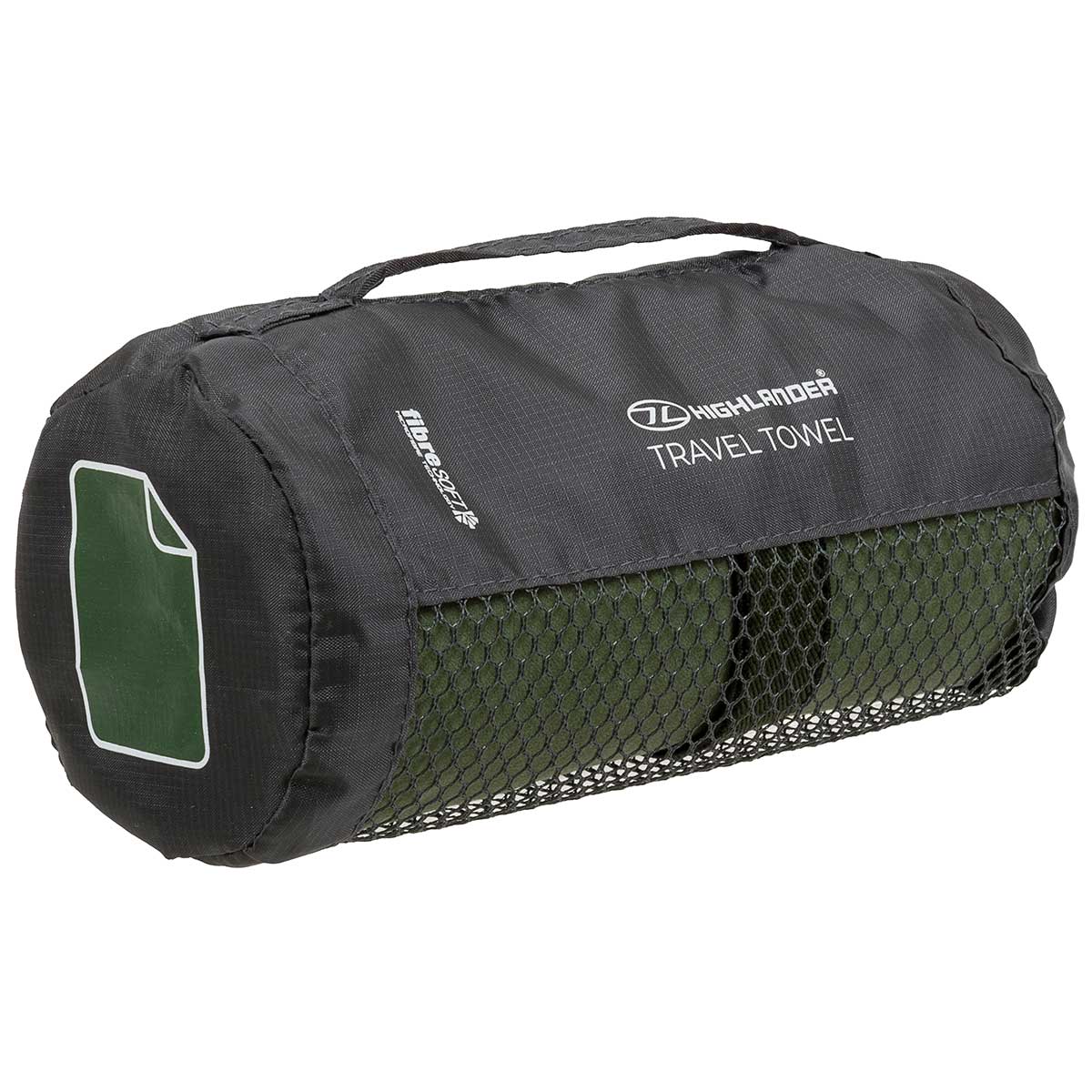 Rychleschnoucí ručník Highlander Outdoor Fibre Soft S - Olive