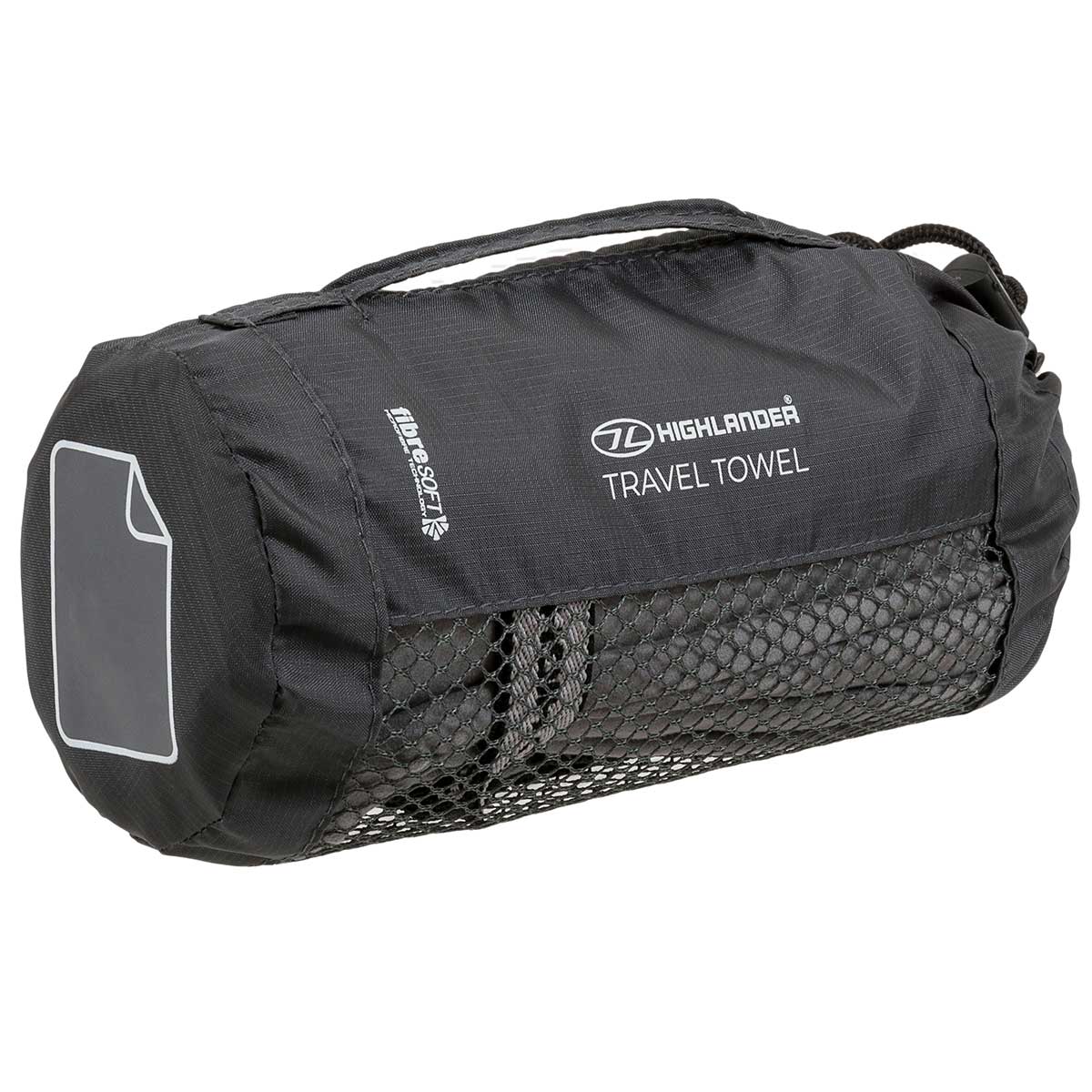 Rychleschnoucí ručník Highlander Outdoor Fibre Soft M - Charcoal