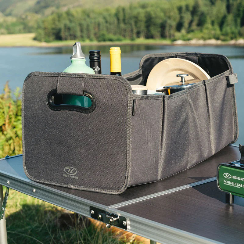 Turistický organizér Highlander Outdoor skládací – šedý