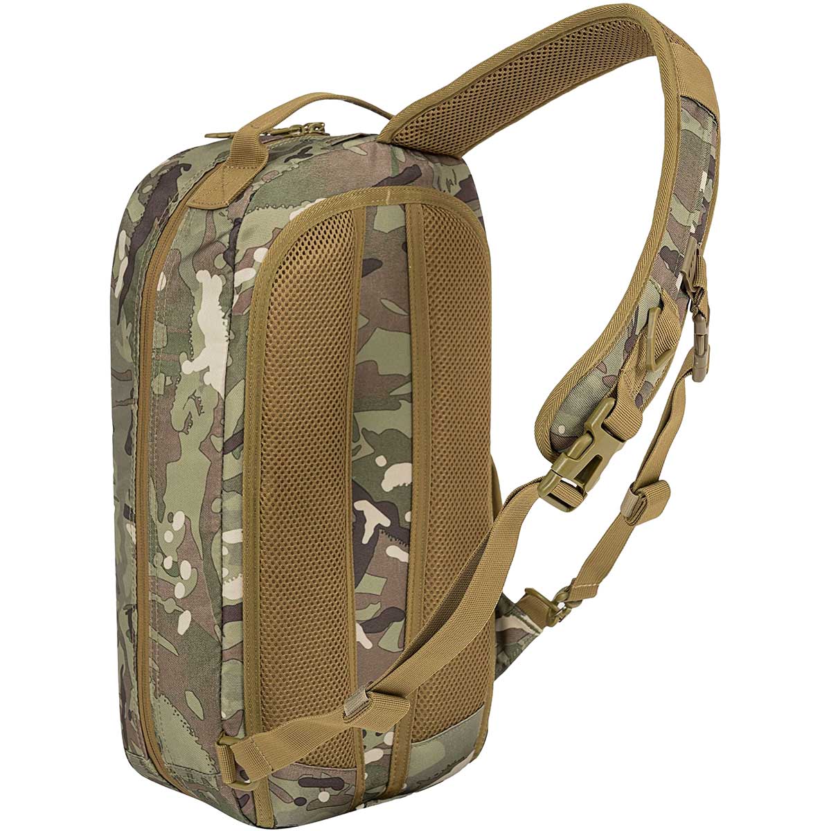 Batoh Highlander Forces Scorpion Gearslinger 12 l – Arid MC Camo