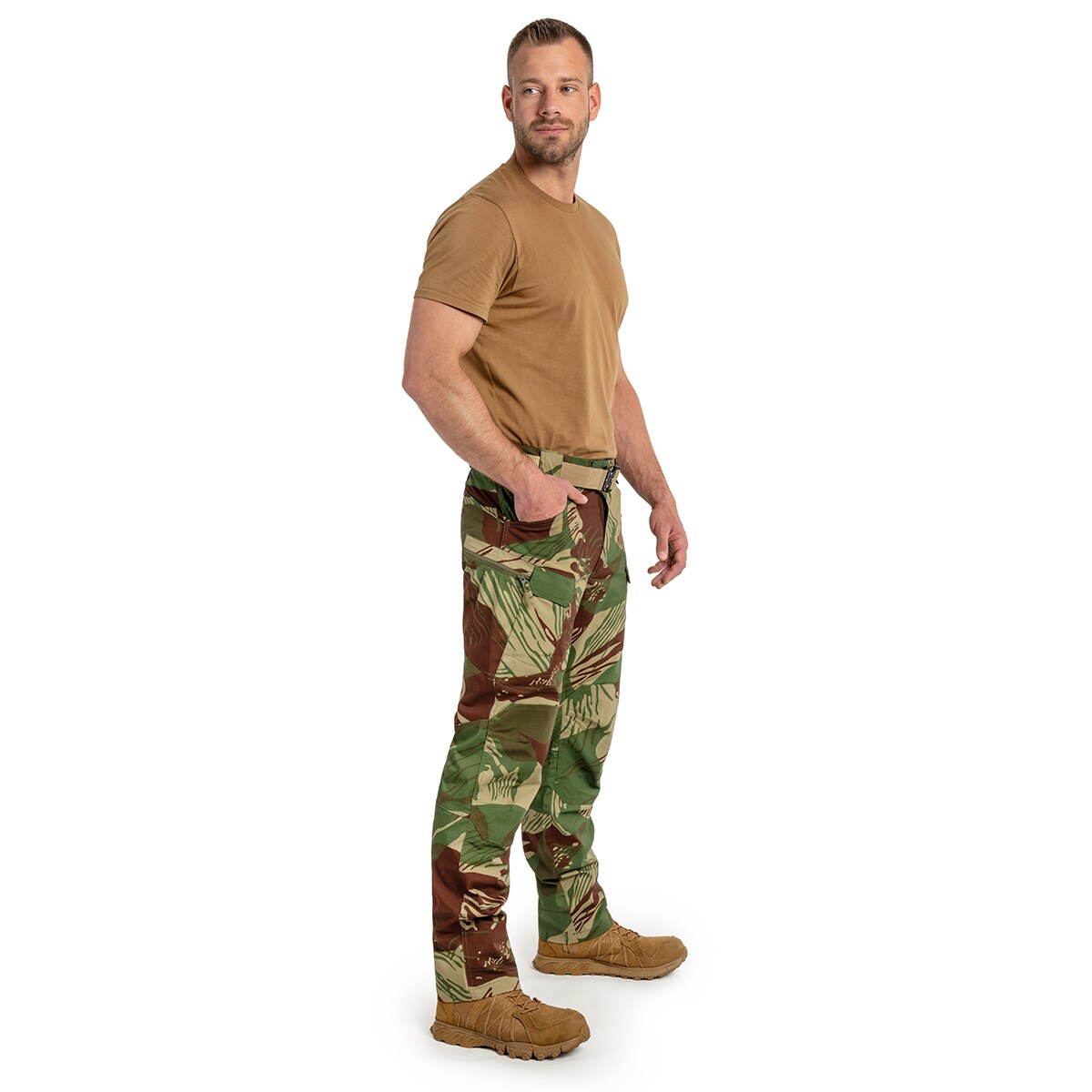 Kalhoty Helikon-Tex UTP PolyCotton Stretch Rip-Stop – Rhodesian Camo + pásek