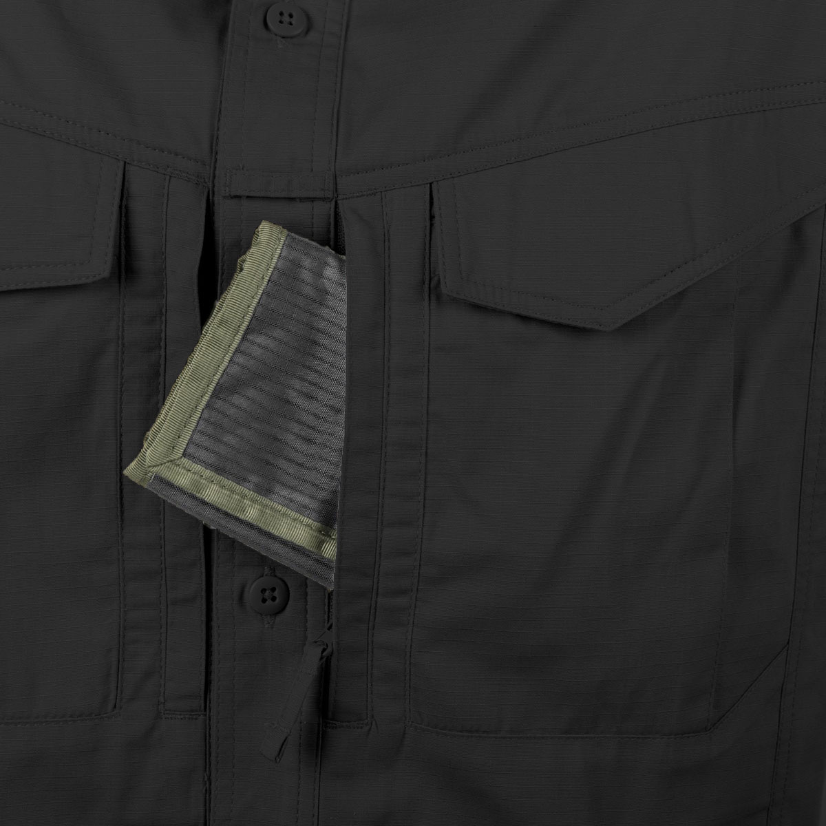 Košile Helikon-Tex Defender Mk2 PolyCotton Ripstop Long Sleeve - Black