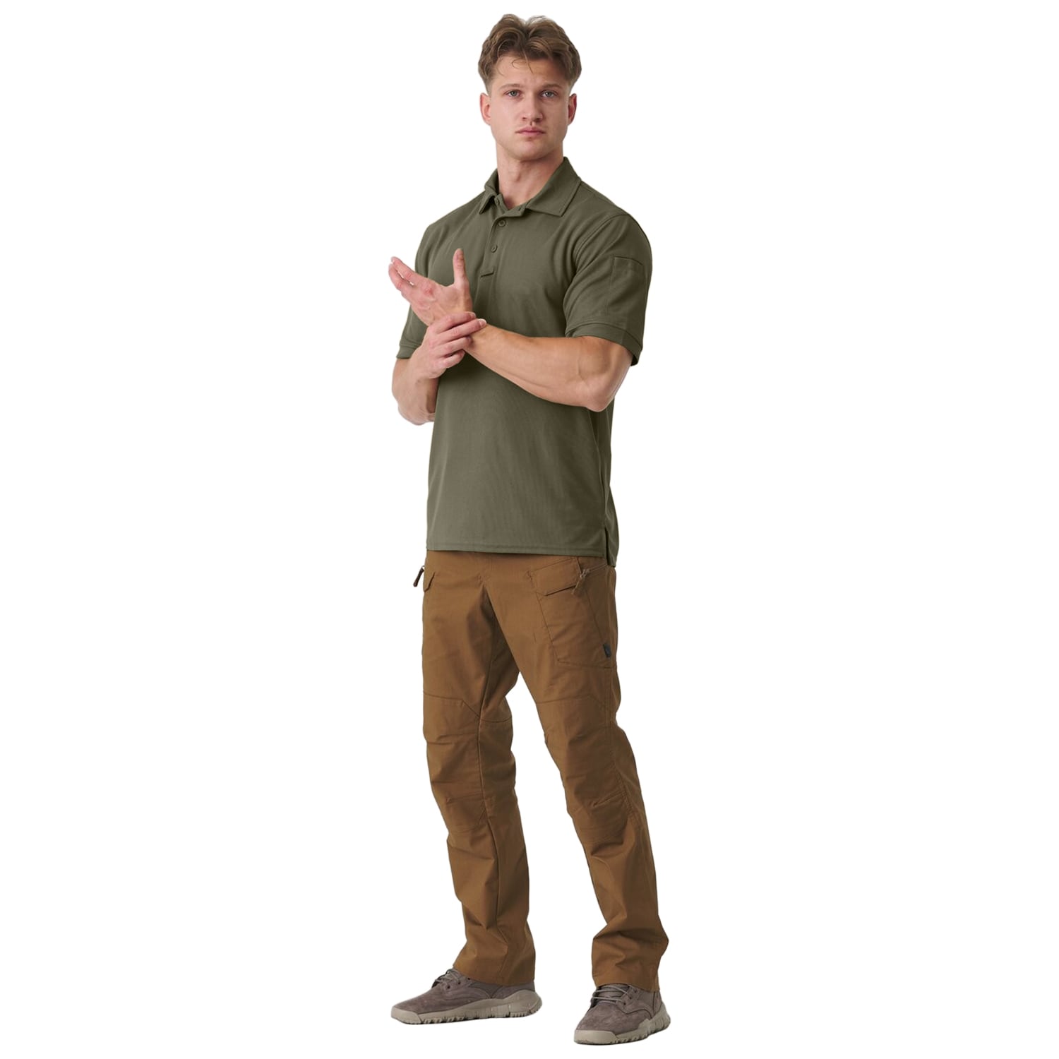 Termoaktivní tričko Polo Helikon-Tex UTL TopCool - Olive Green