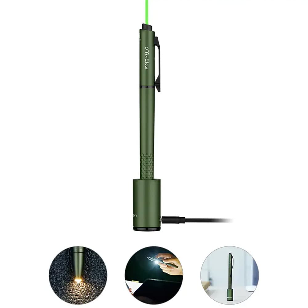 Pero svítilna Olight O'Pen Glow OD Green - 120 lumenů
