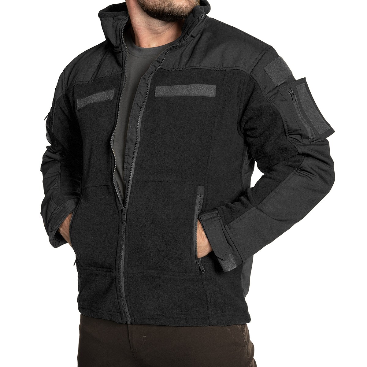 Fleesová mikina MFH Combat – Black