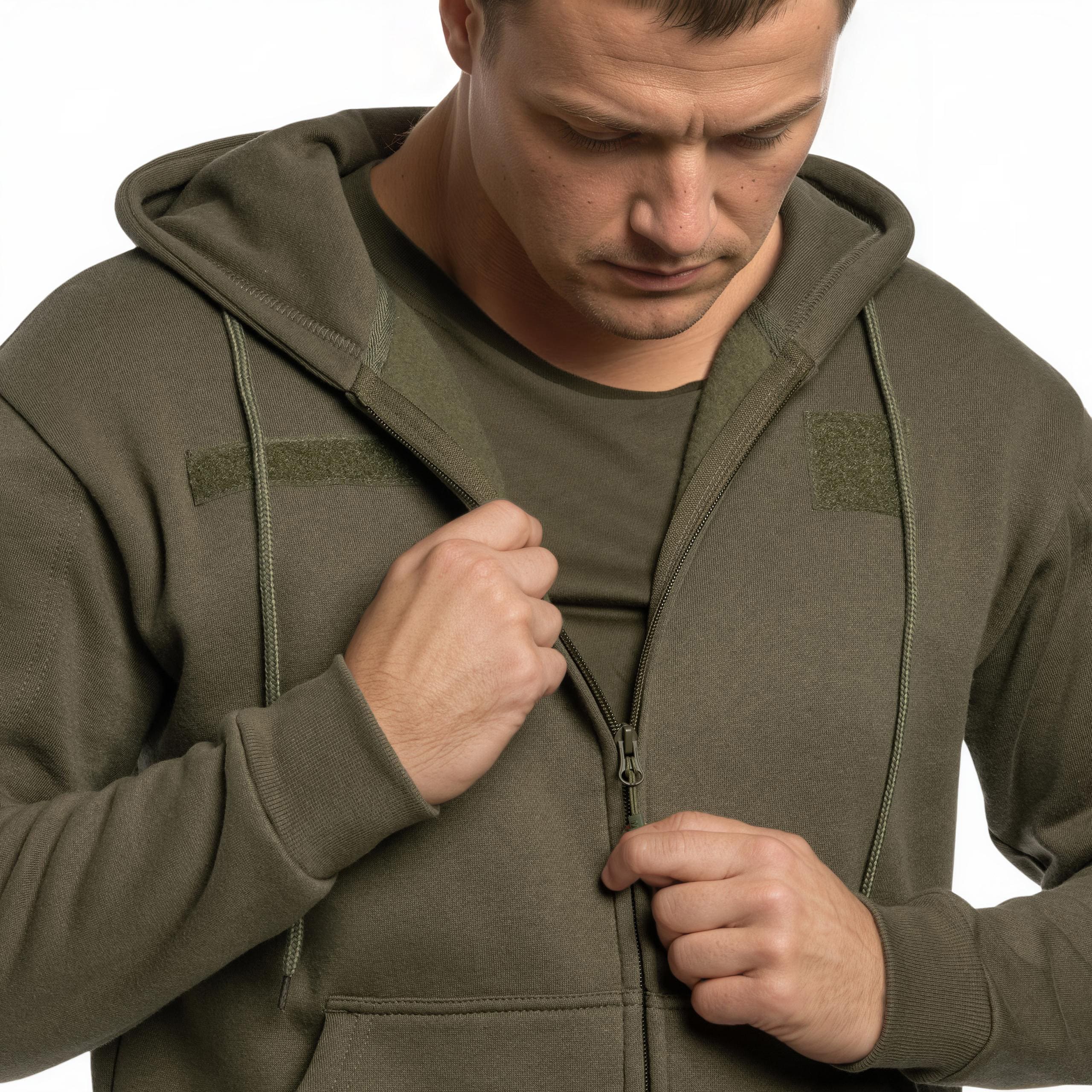 Mikina Mil-Tec Tactical Hoodie Zipper - Olive
