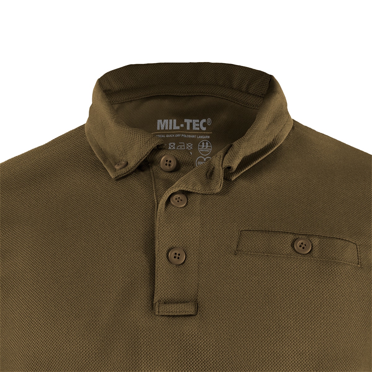 Polo tričko Long Sleeve Mil-Tec Tactical Quickdry - Coyote