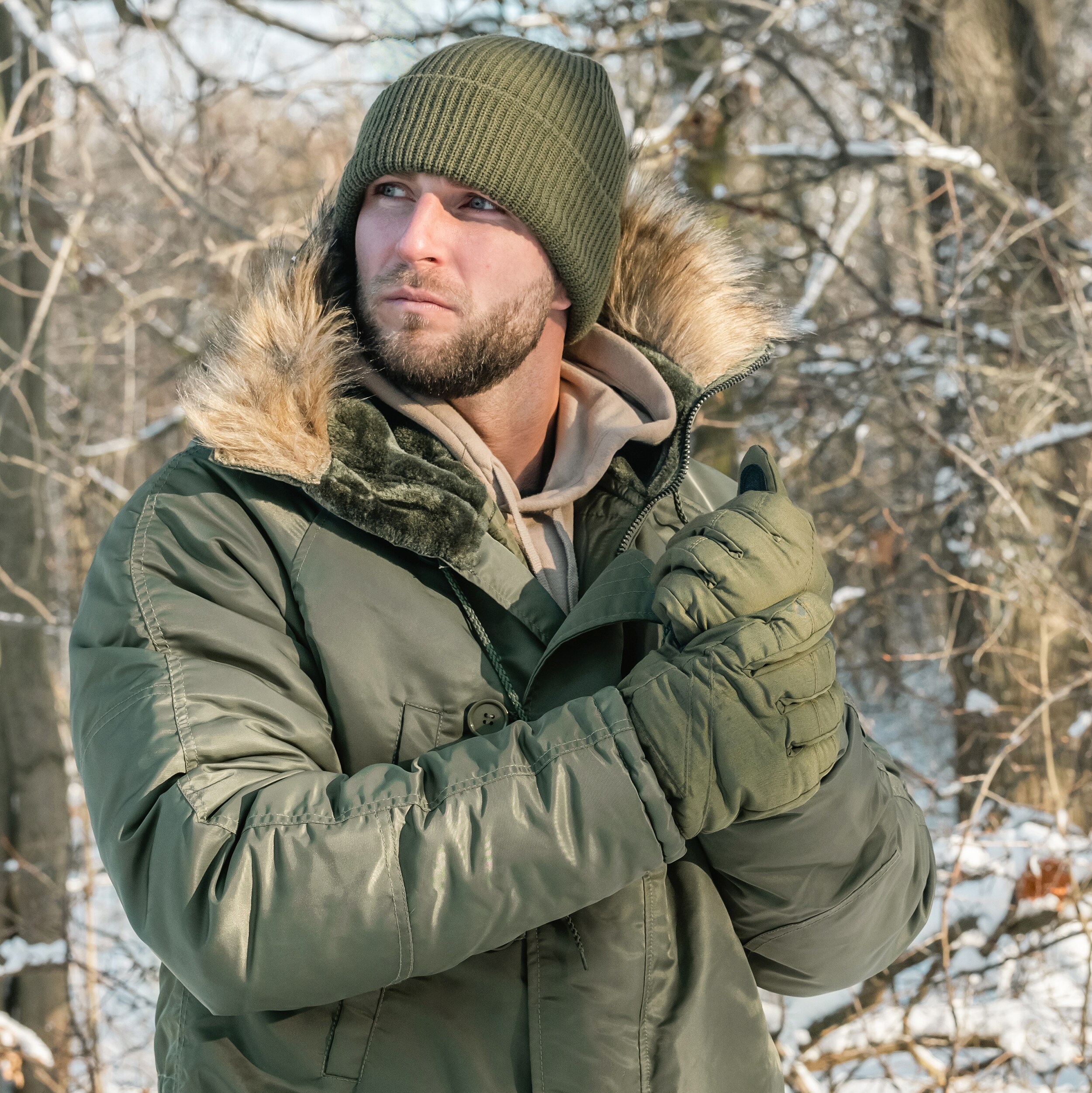 Zimní rukavice Mil-Tec Thinsulate - Olive