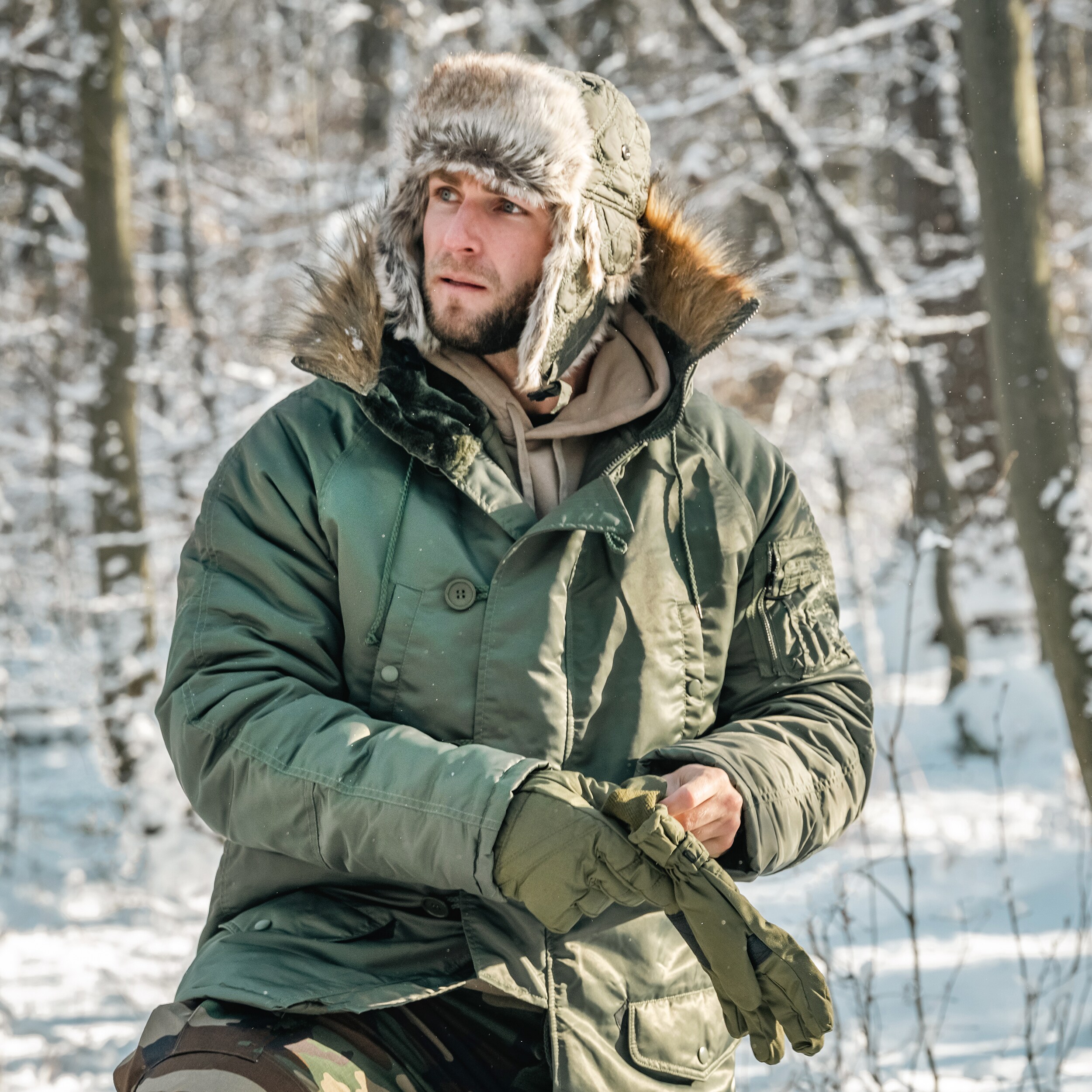 Zimní rukavice Mil-Tec Thinsulate - Olive