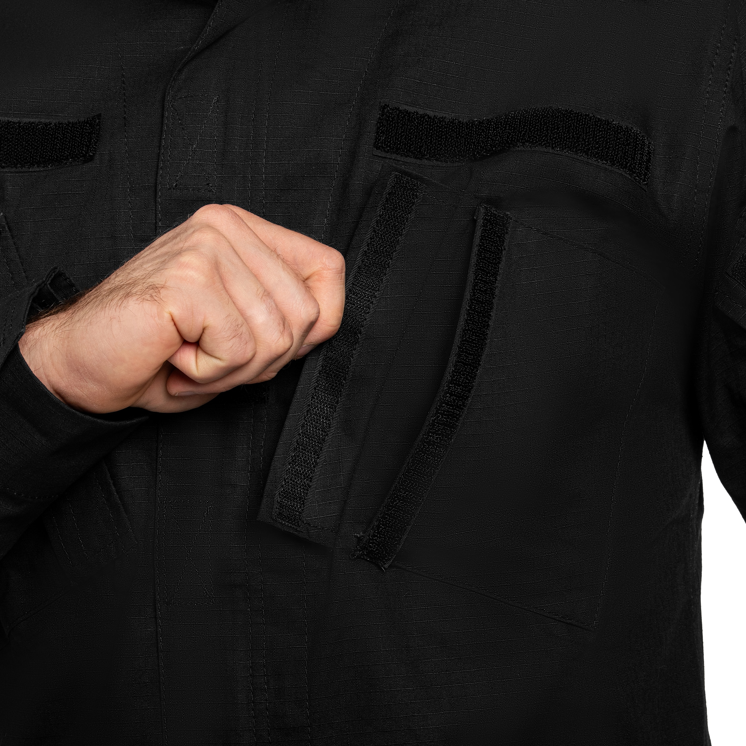 Vojenská mikina Mil-Tec Teesar ACU RipStop Black