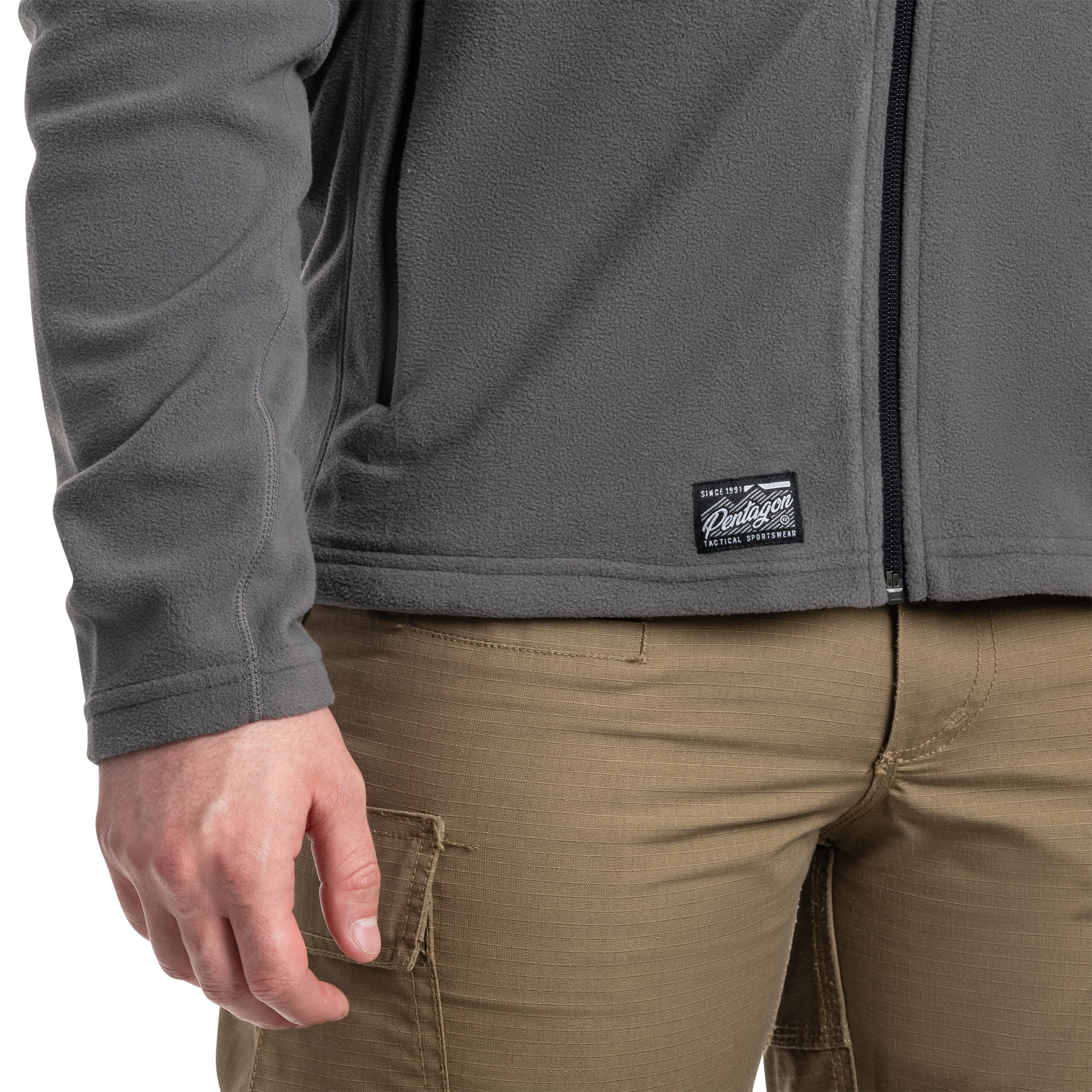 Fleesová mikina Pentagon Arkos – Wolf Grey/Black