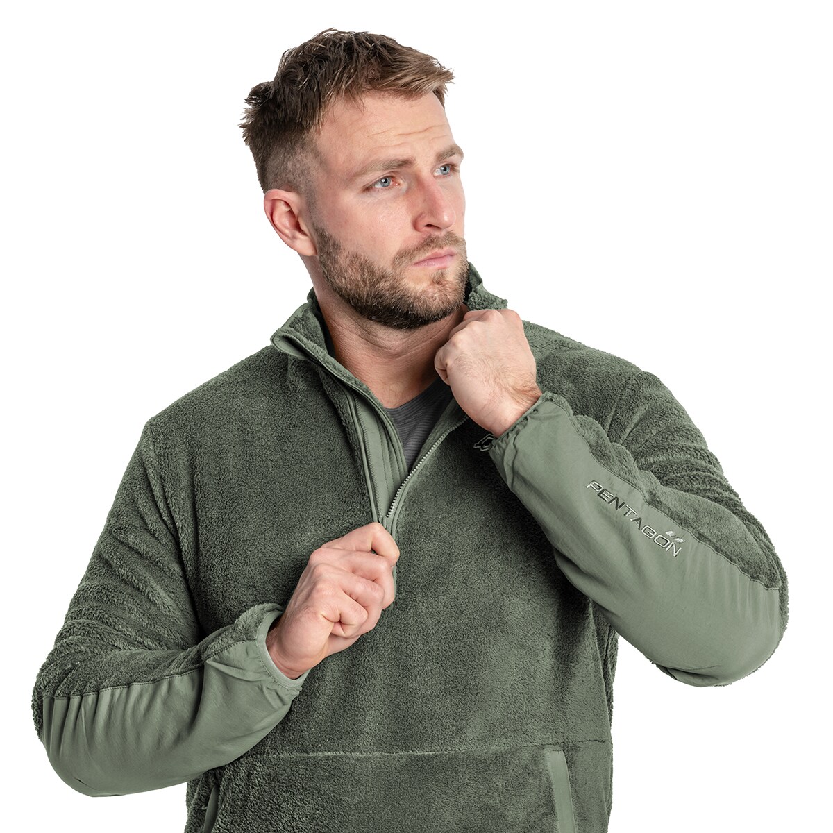 Fleesová mikina Pentagon Grizzly – Camo Green
