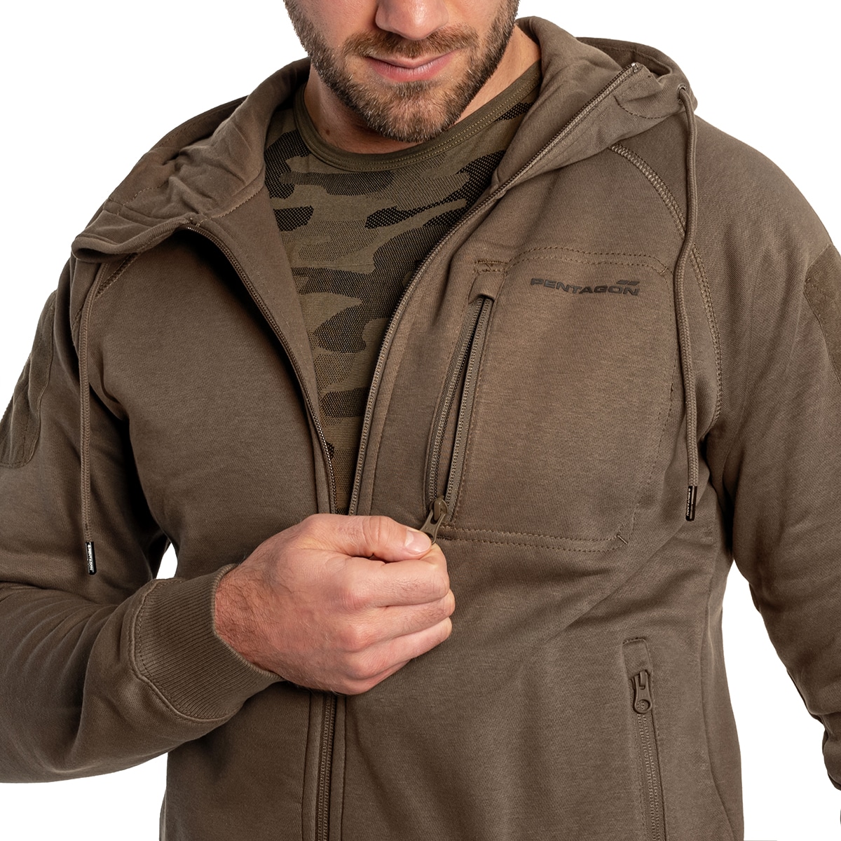 Mikina Pentagon Leonidas 2.0 Tactical Hoodie - Terra Brown