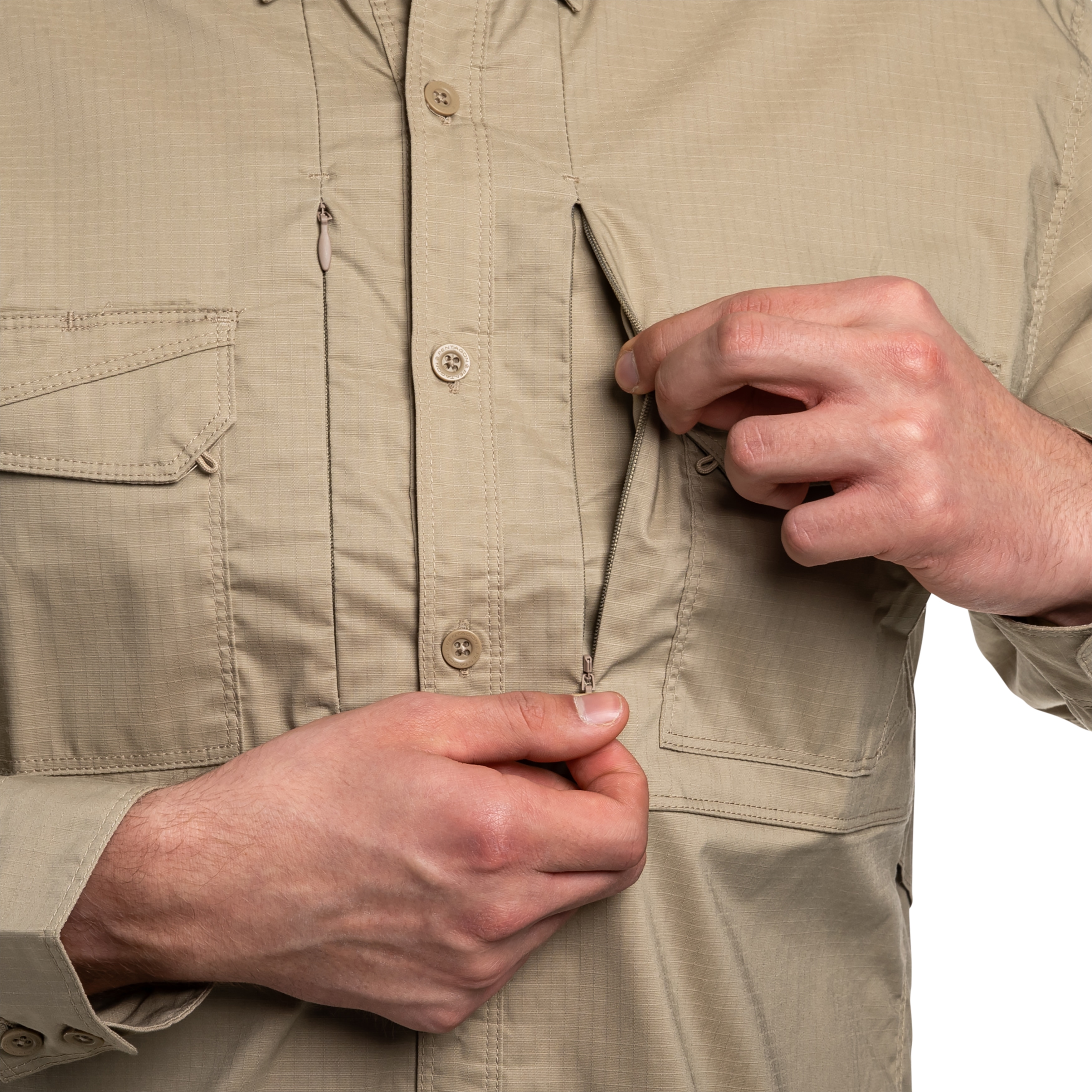 Taktická košile Pentagon Plato Long Sleeve -  Khaki