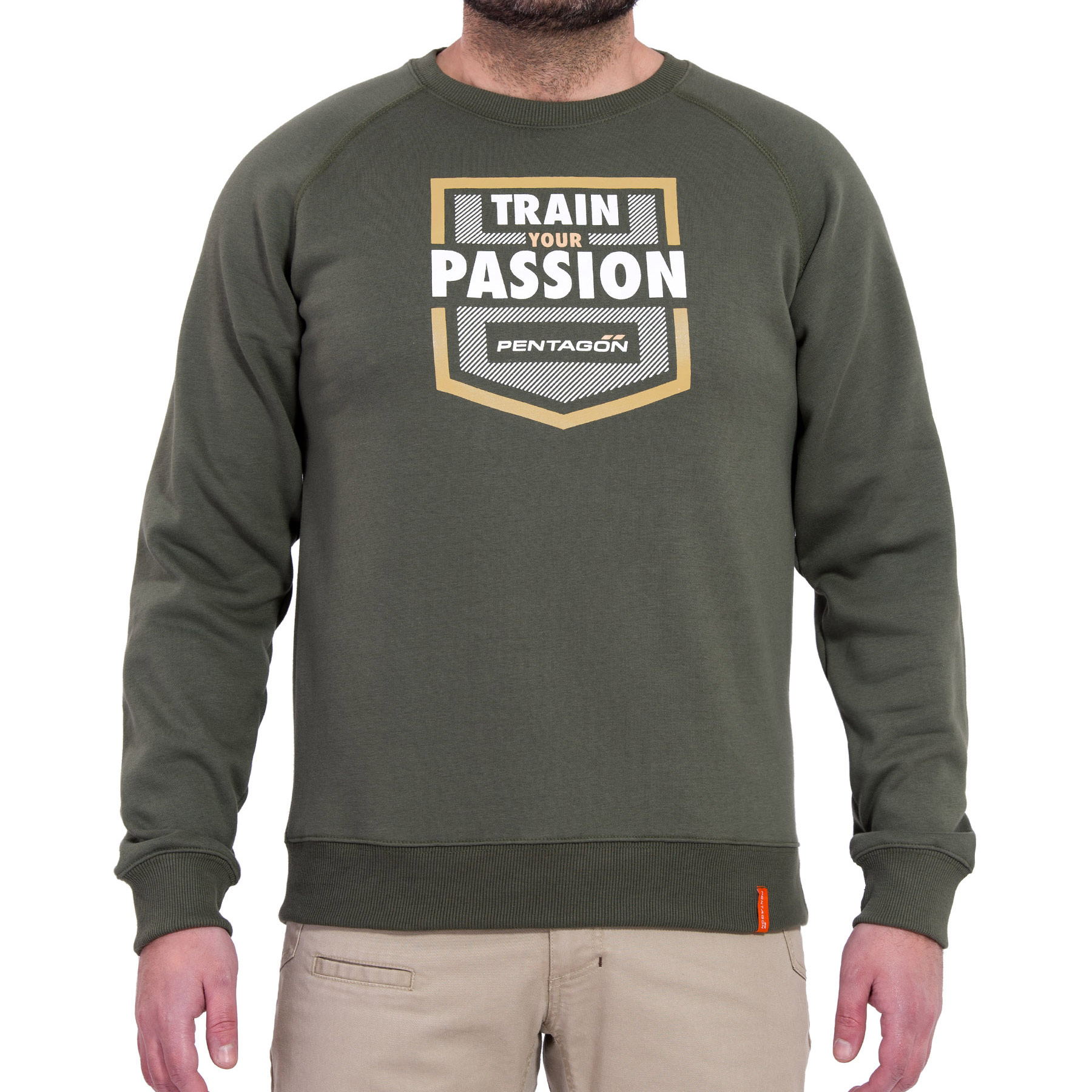 Mikina Pentagon Hawk Train Your Passion - Camo Green