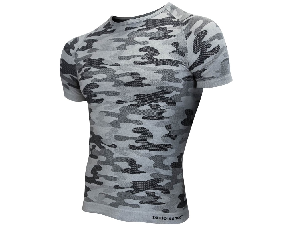 Termoaktivní tričko s krátkým rukávem Sesto Senso Thermo Active - Urban Camo