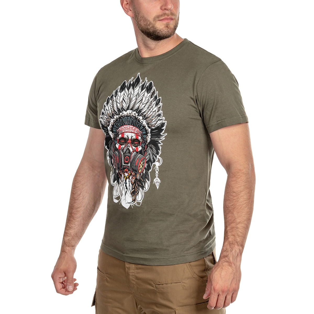 Voyovnik - Indian Chief - T-Shirt - Khaki