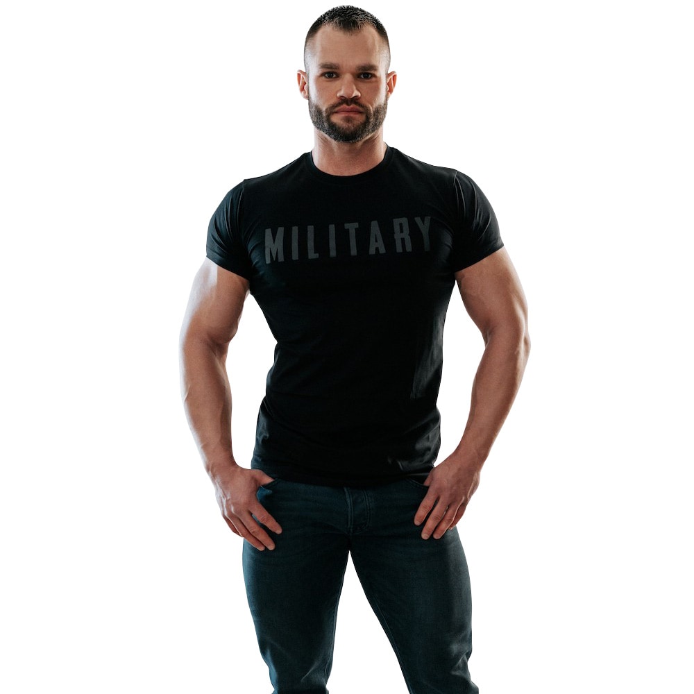 Military Gym Wear - Defence - T-Shirt - Black