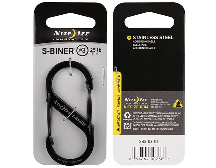 Nite Ize - S-Biner 3 - Karabinerhaken - Steel - Black