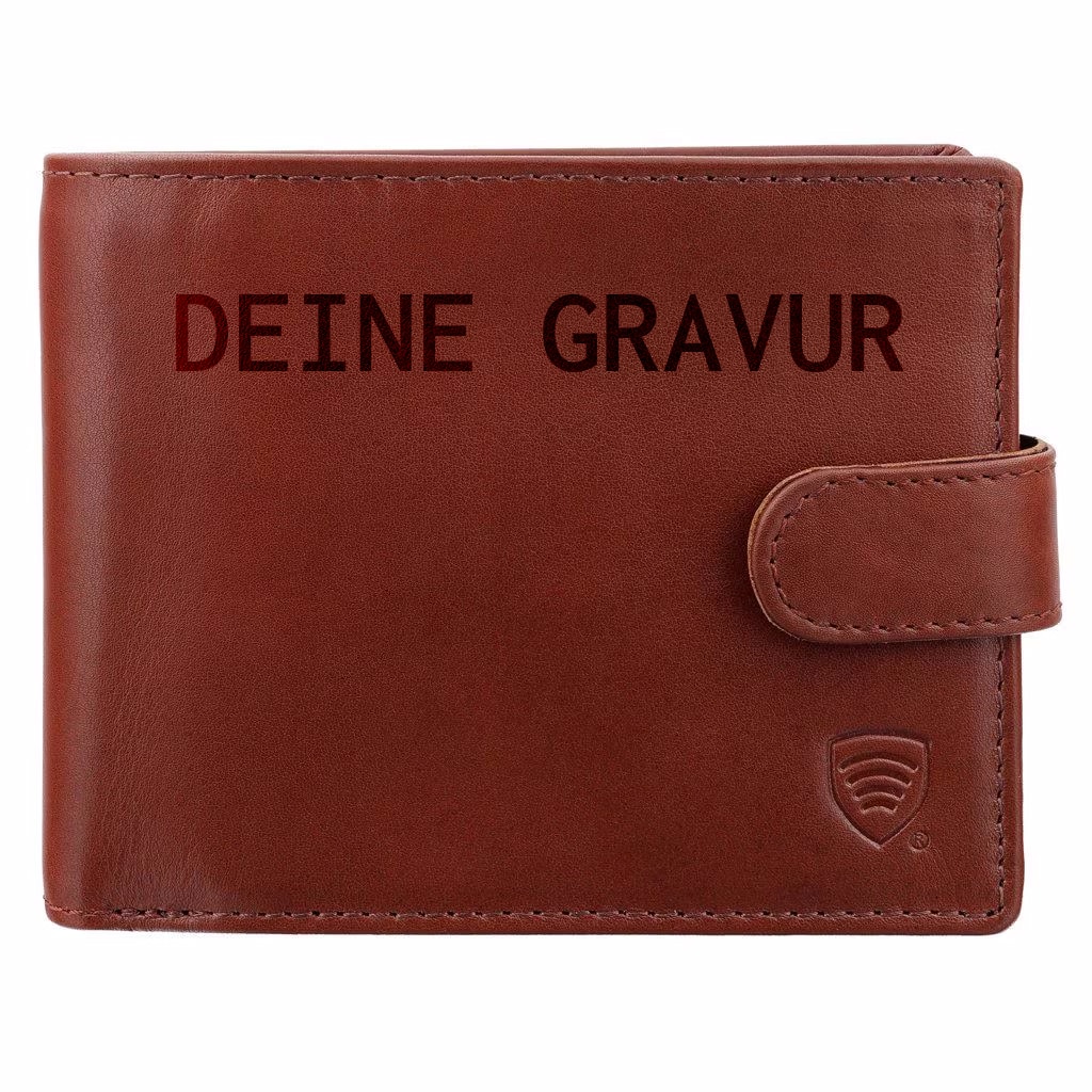 Koruma Smart RFID Block - Leder-Geldbörse - Braun
