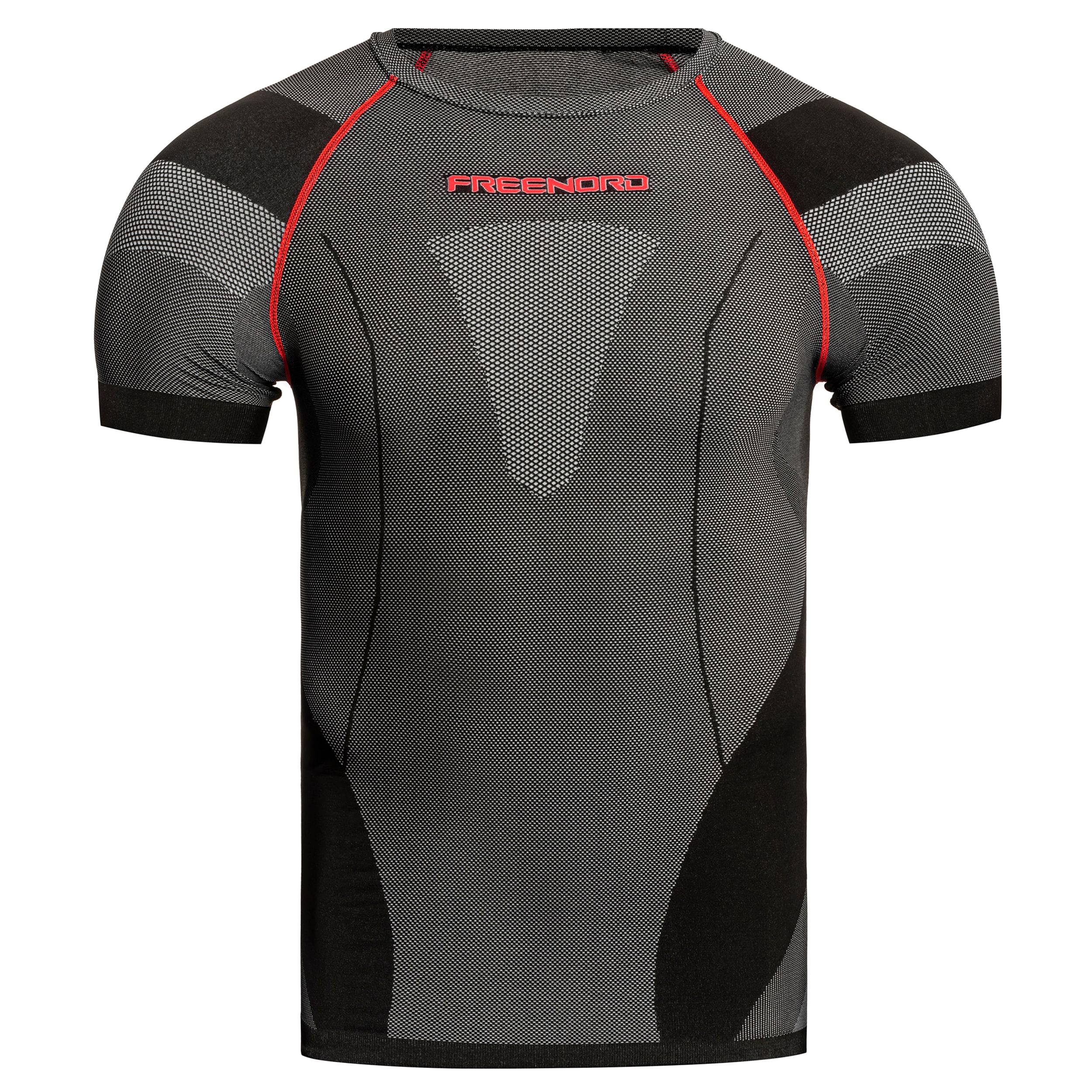 FreeNord - DryTech Short Sleeve - Thermo-T-Shirt - Black/Red