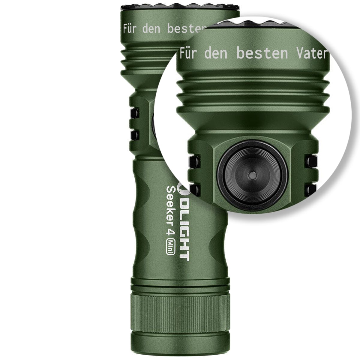 Olight - Seeker 4 Mini Cool White - Taktische Taschenlampe - OD Green - 1200 Lumen