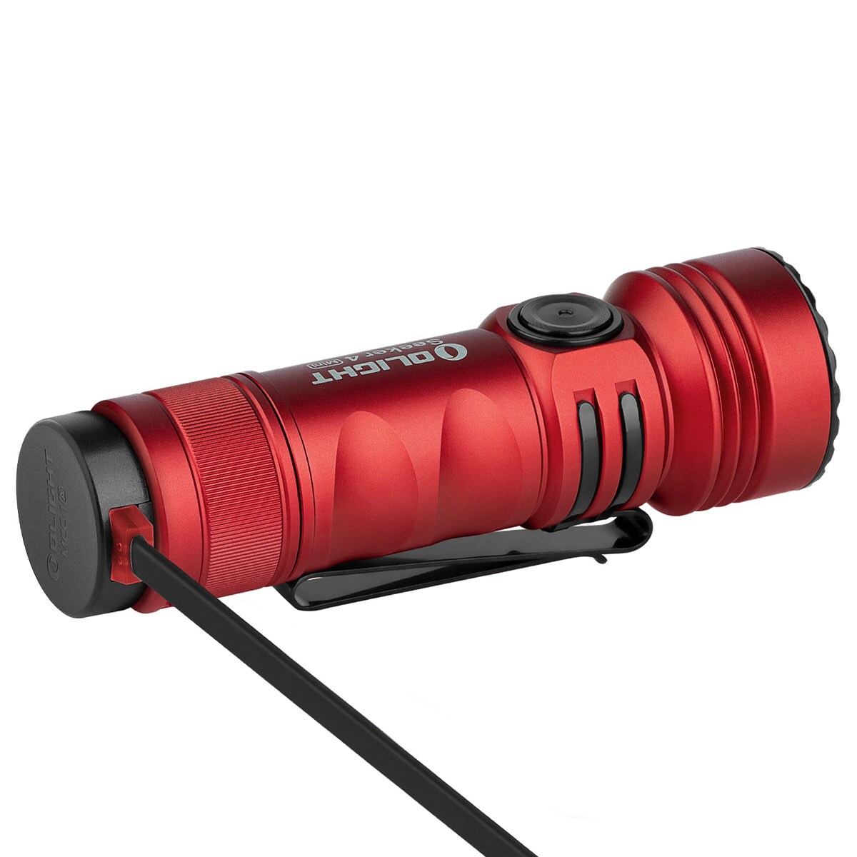 Olight - Seeker 4 Mini Cool White - Taktische Taschenlampe - Red - 1200 Lumen