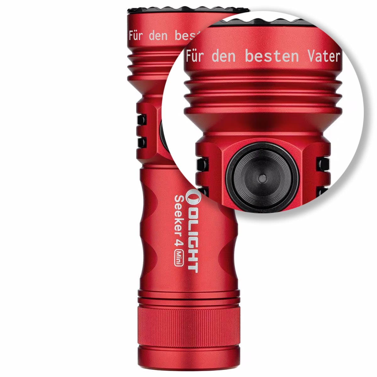 Olight - Seeker 4 Mini Cool White - Taktische Taschenlampe - Red - 1200 Lumen