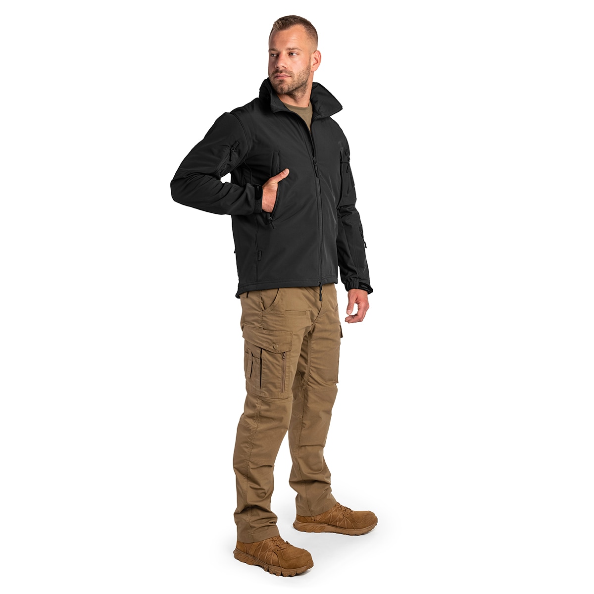 Highlander - Forces Tactical Softshell Jacke - Black