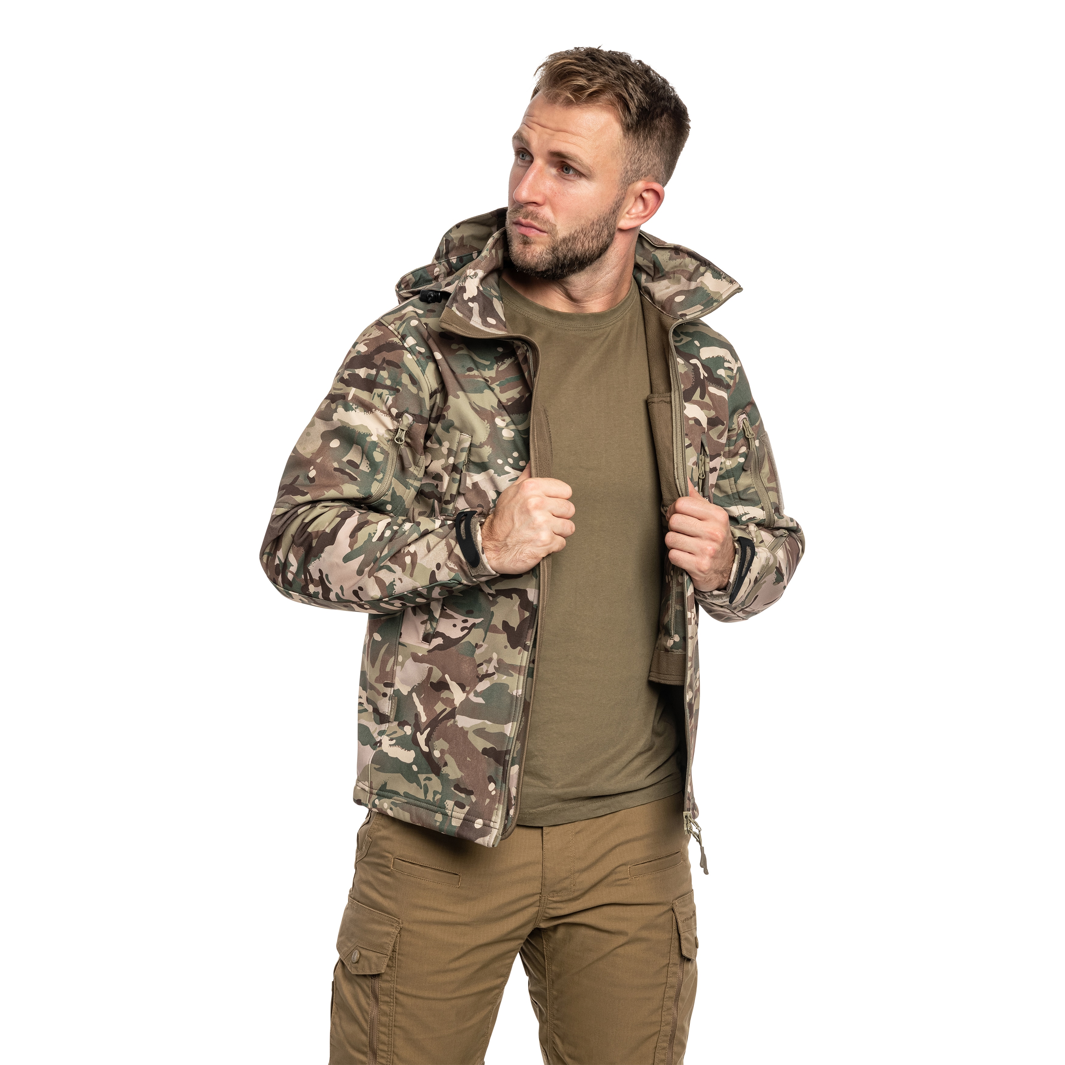 Highlander - Forces Tactical Softshell Jacke - Arid MC Camo