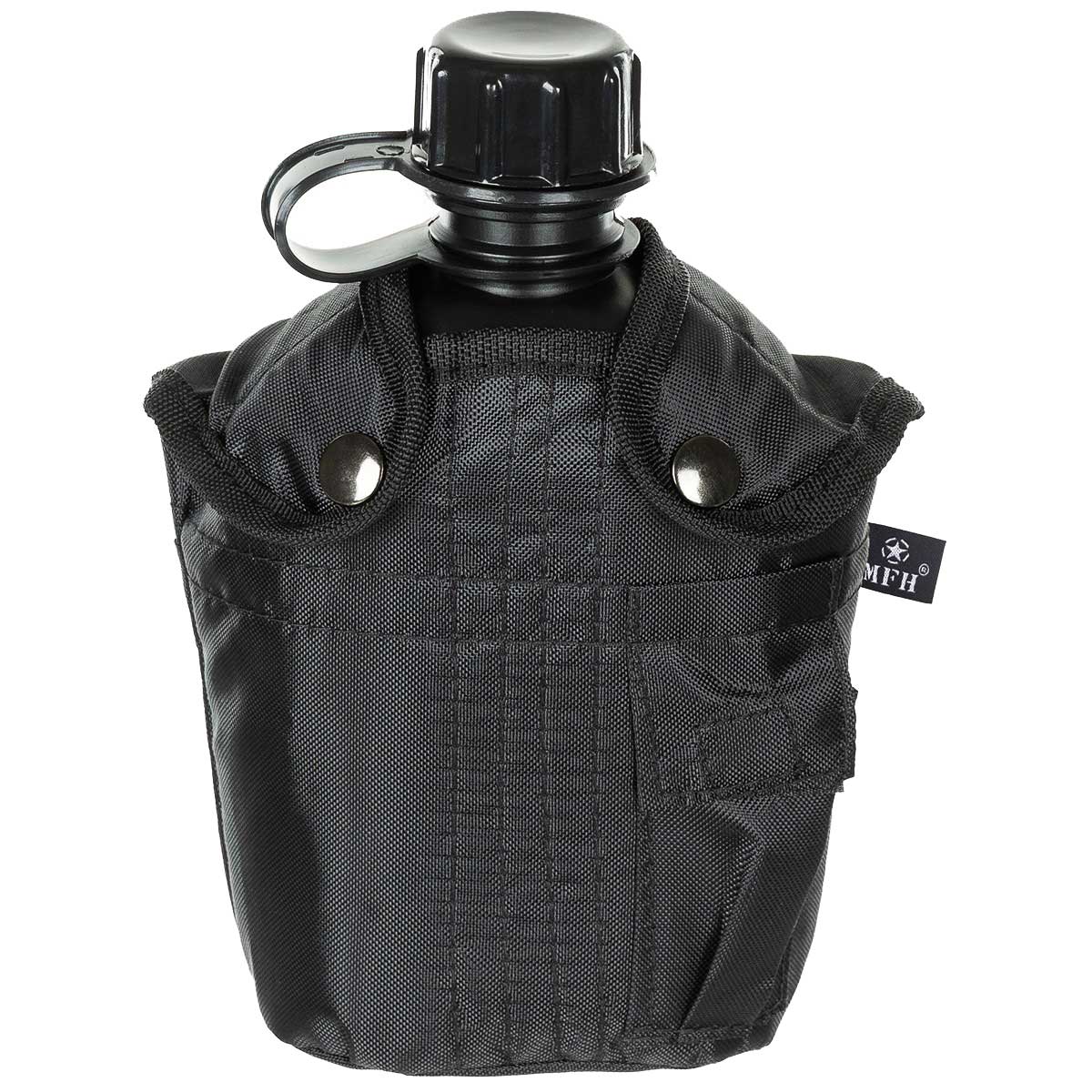 MFH - Feldflasche mit Hülle - 1 l - Black