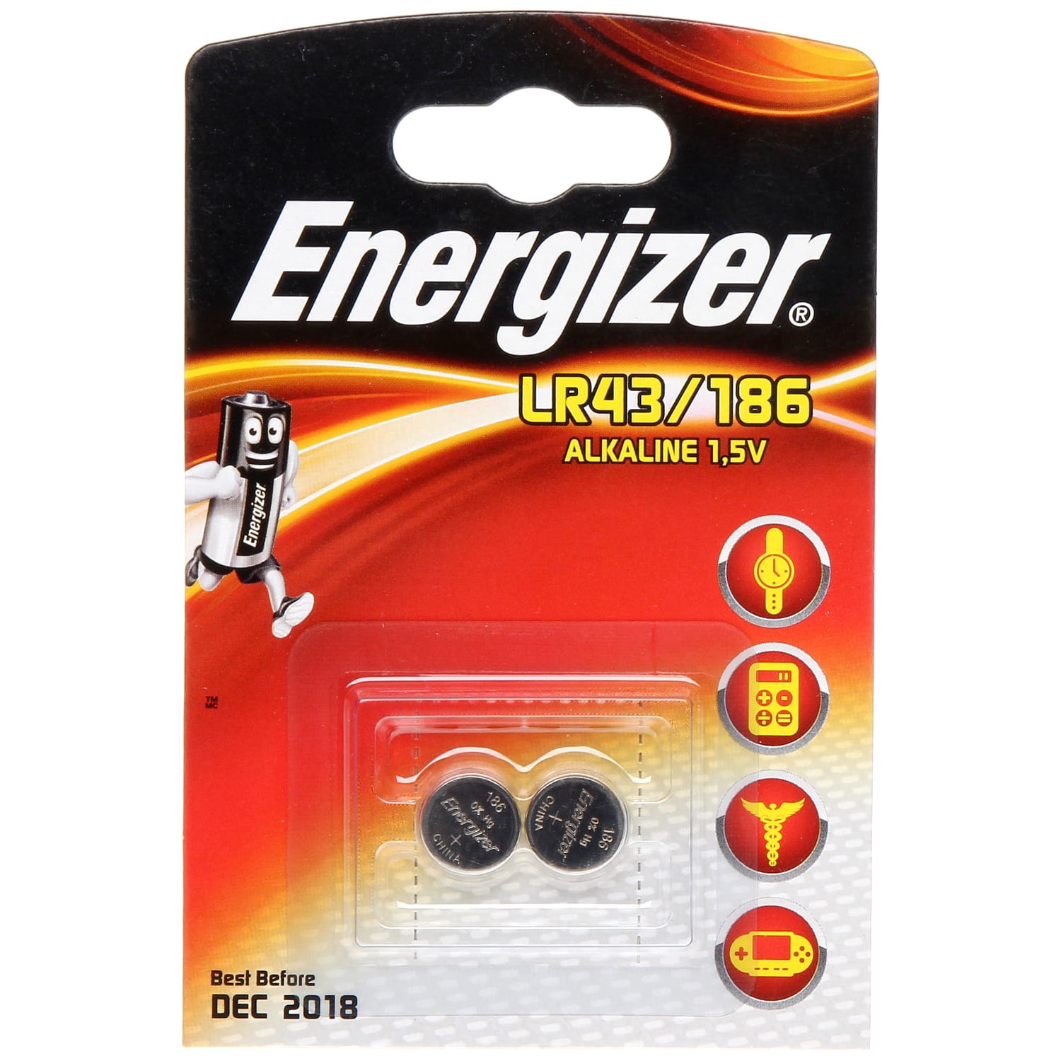 Energizer - LR43/186 - 1,5V - Alkalibatterie - 2 Stk.