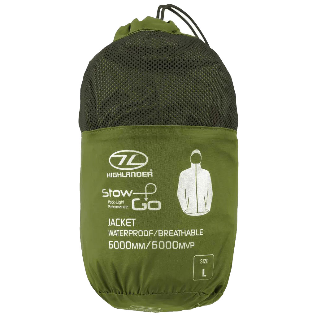 Highlander - Outdoor Stow & Go Pack Away - Jacke - Olive