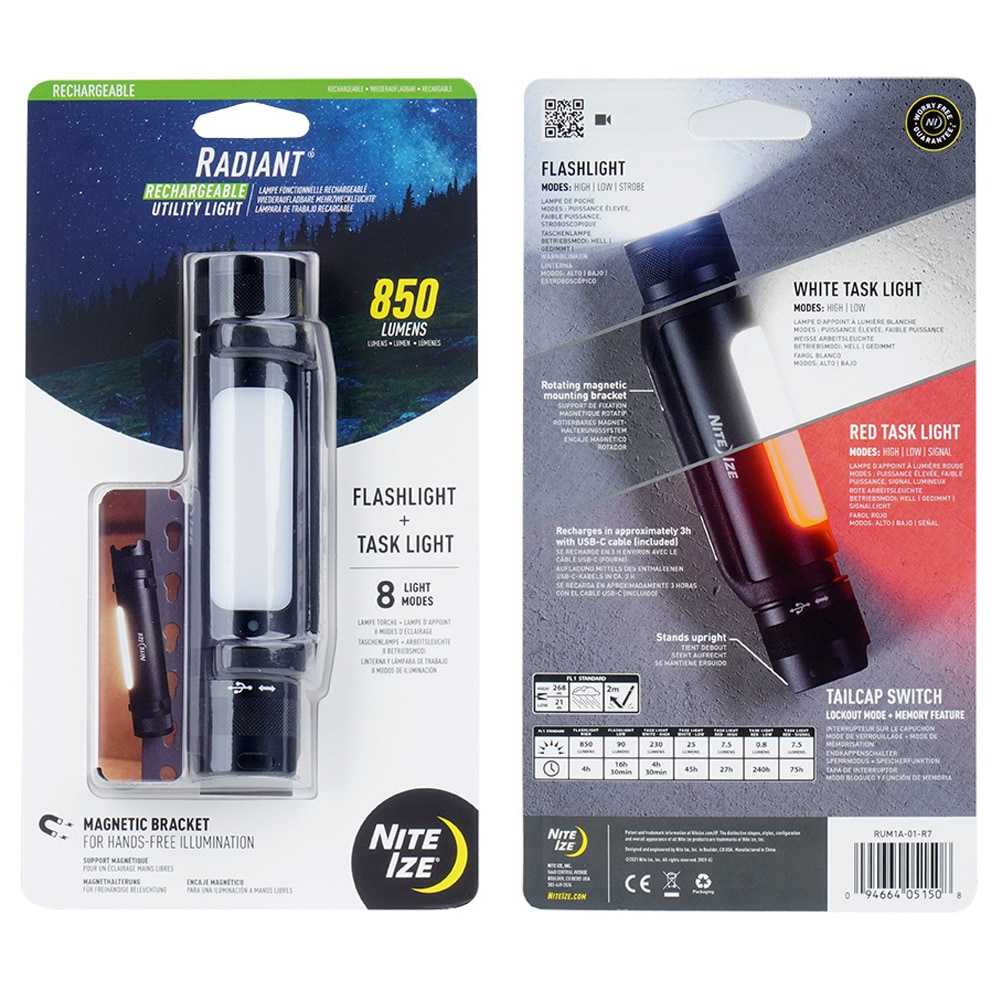 Nite Ize - LED Radiant Rechargeable Utility Light - Taschenlampe - 850 Lumen