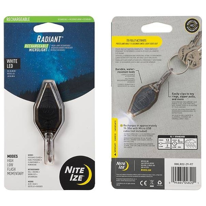 Nite Ize - Radiant - Schlüsselanhänger-Taschenlampe - Black - 12 Lumen