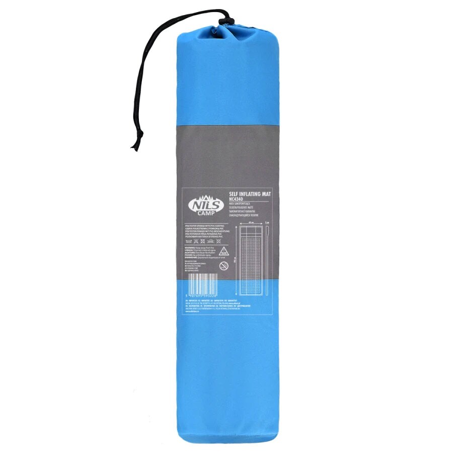 Nils Camp - Selbstaufblasbare Matte NC4340 - Blau-Grau