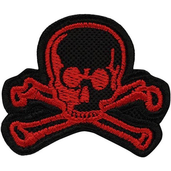 M-Tac - Old Skull - Aufnäher - Red/Black