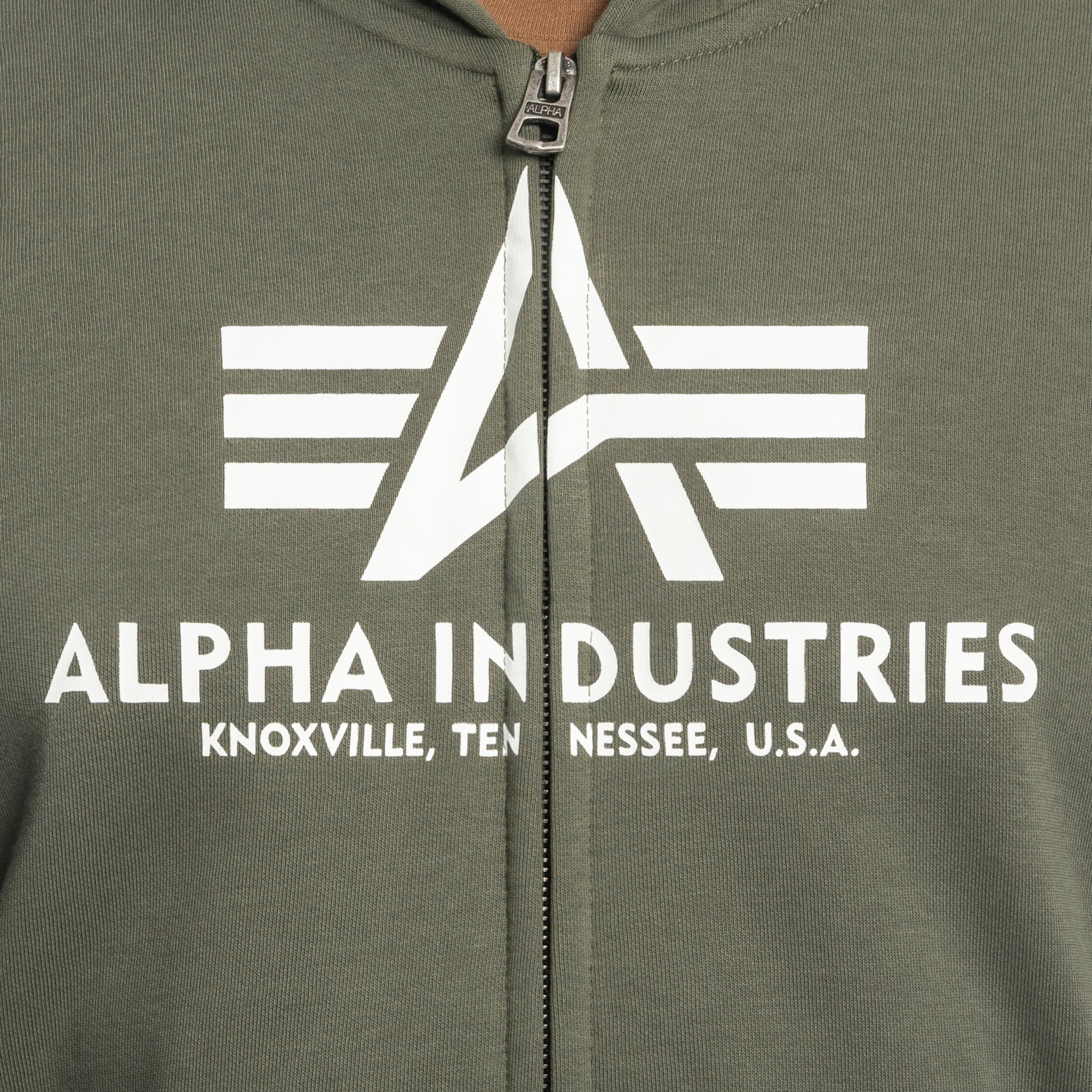 Alpha Industries - Basic Zip Hoody - Sweatshirt - Dark Olive