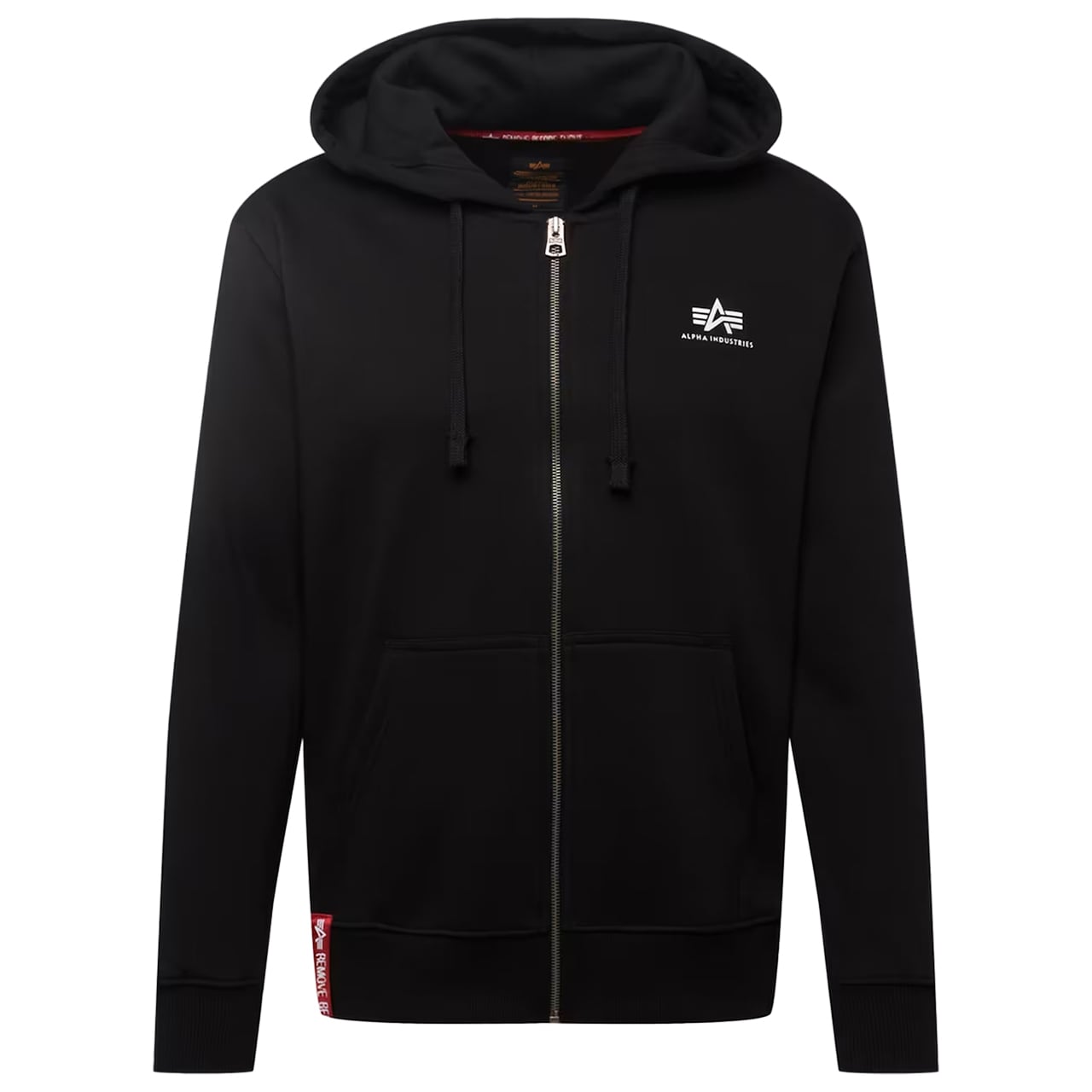 Alpha Industries - Basic Zip Hoody Small Logo - Sweatshirt - Black