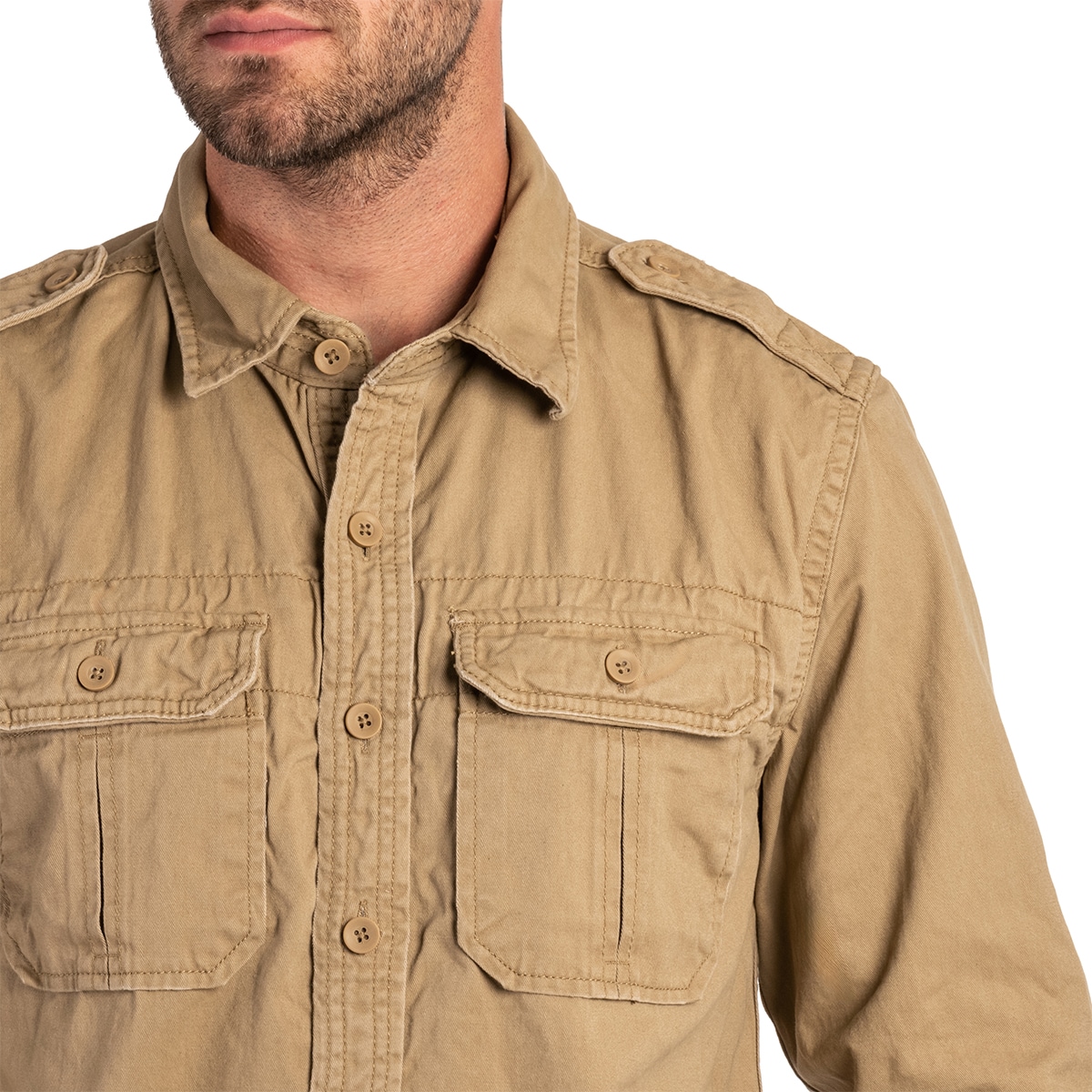 Brandit - Vintage Langarmhemd - Camel