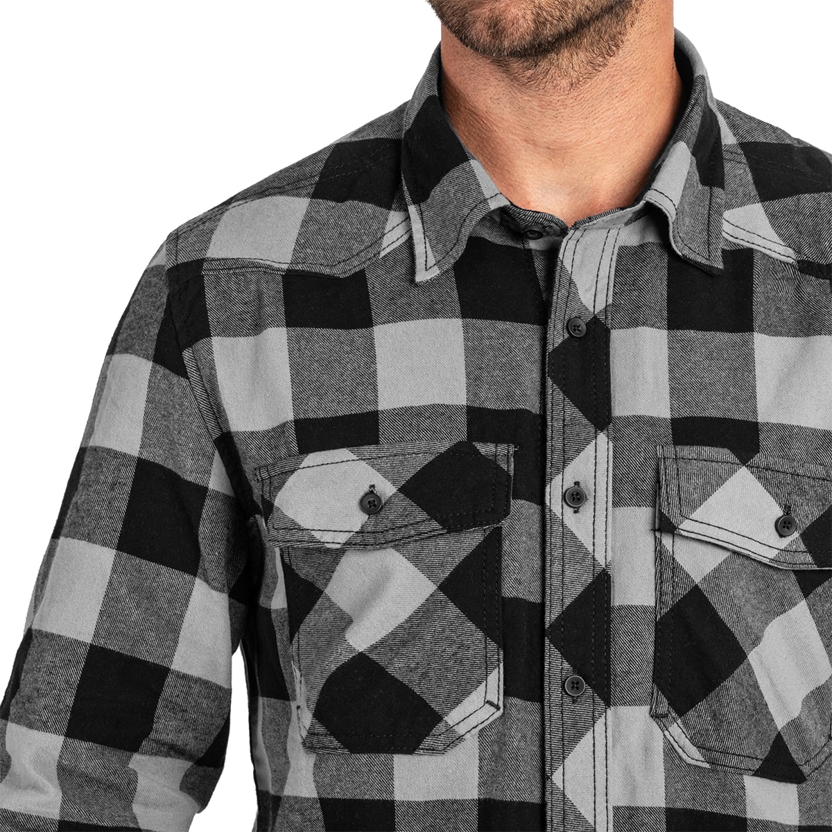 Brandit - Check Shirt - Hemd - Black/Charcoal