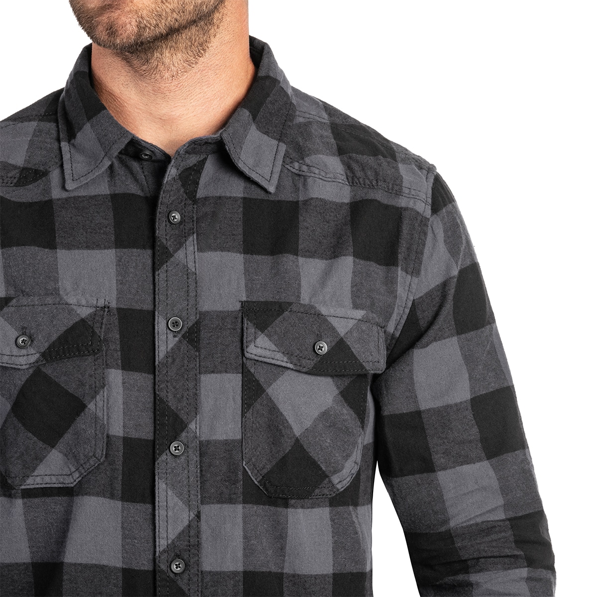 Brandit - Check Shirt - Hemd - Black/Grey