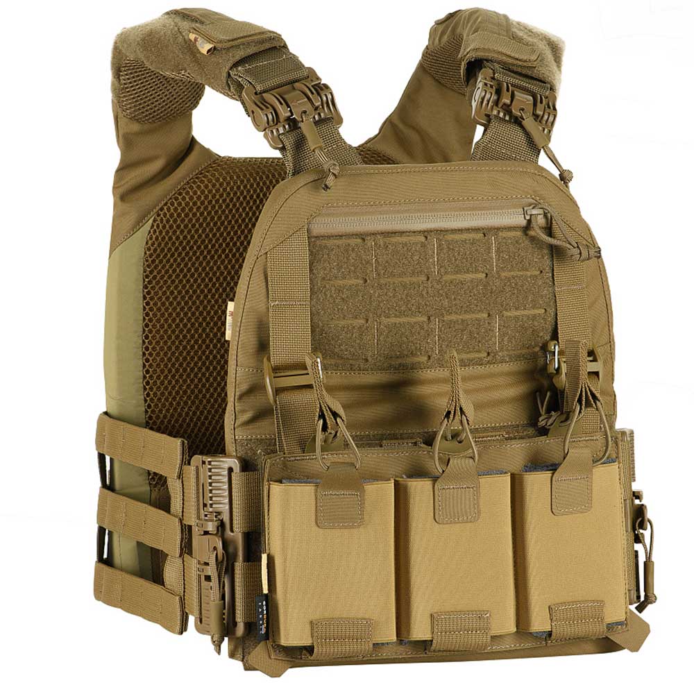 M-Tac - Cuirass Fast QRS - Plate Carrier Taktische Weste für Medium Platten - Coyote 