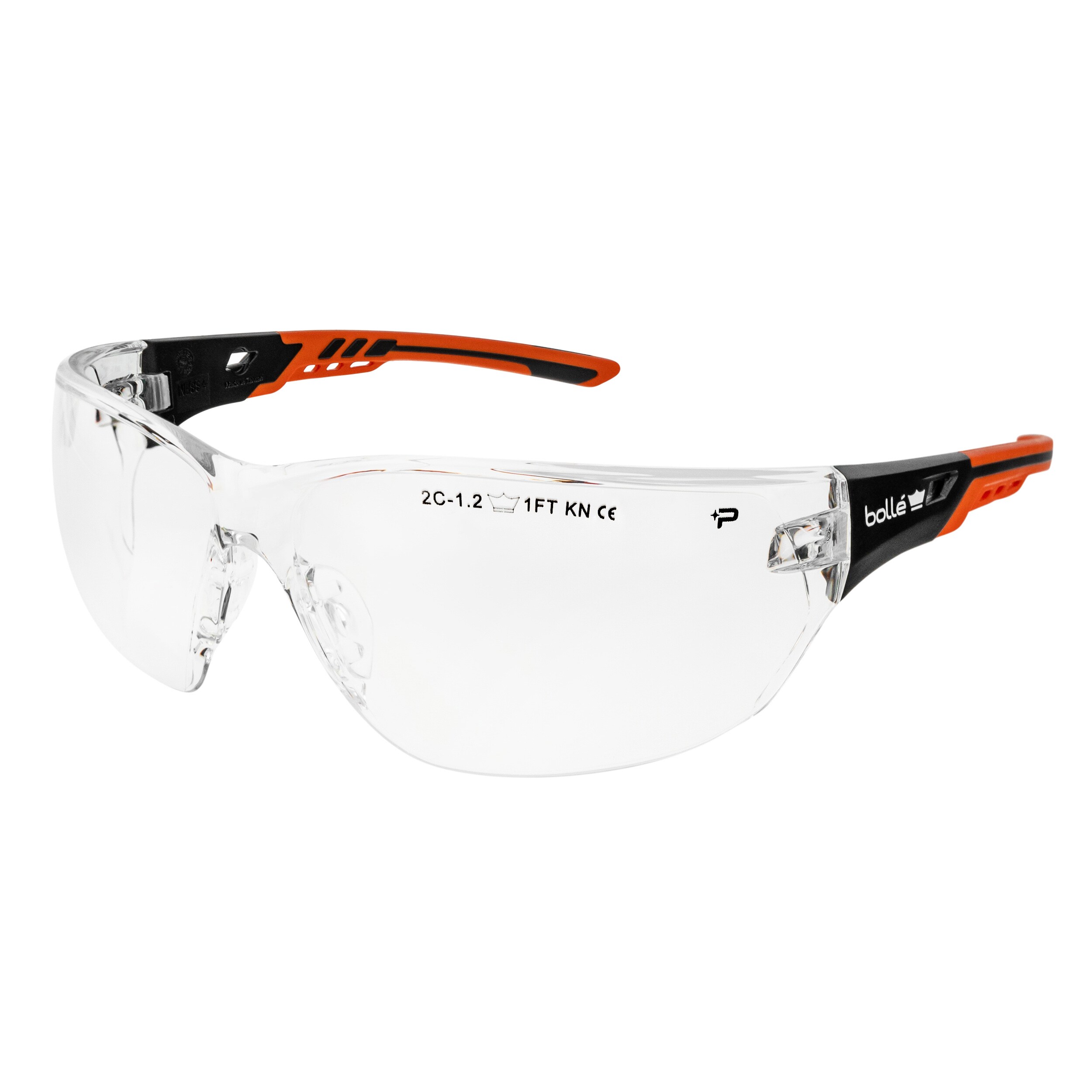 Bolle - NESS+ Clear - Taktische Brille - Schwarz/Orange