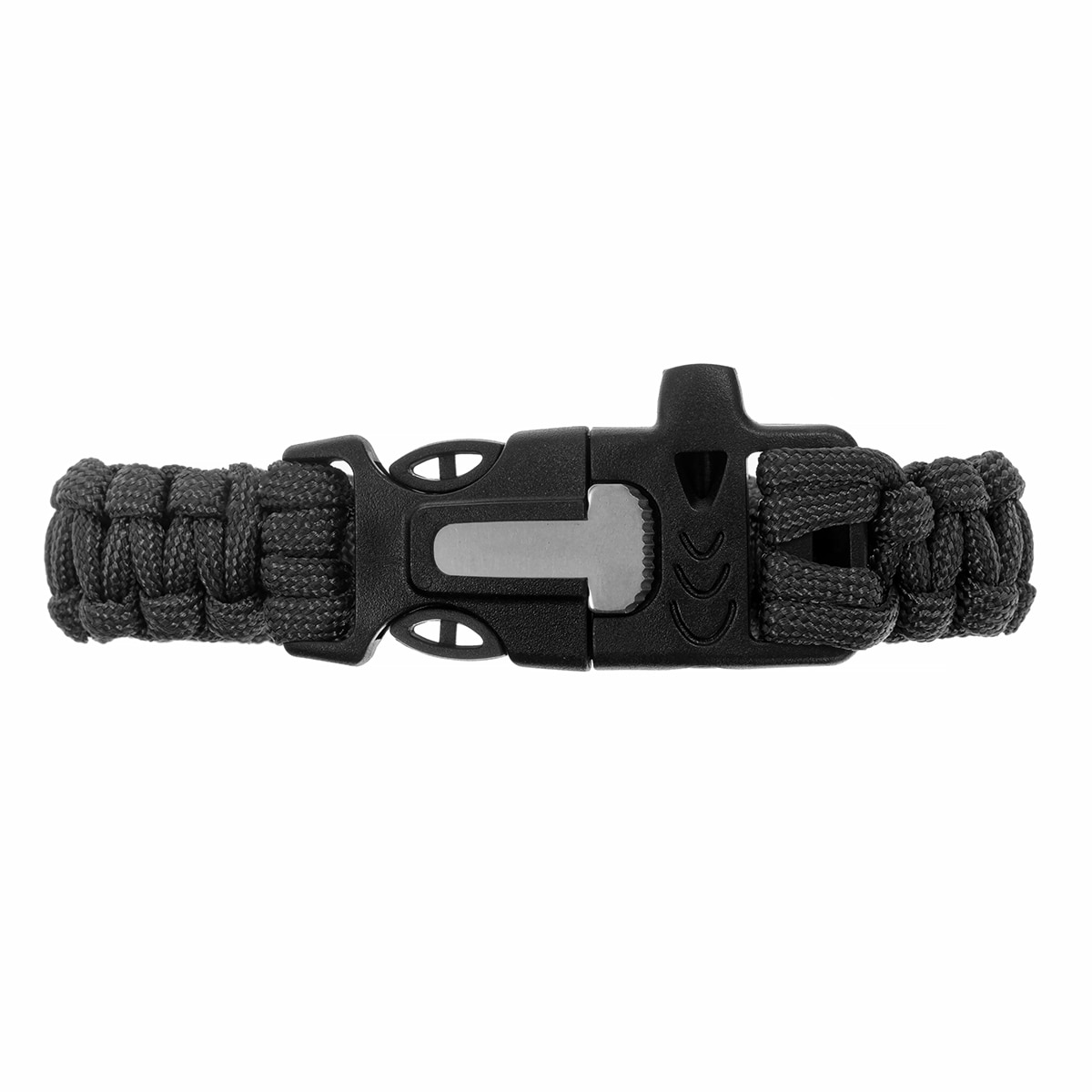 Paracord - Badger Outdoor - Armband mi Feuerstein - schwarz