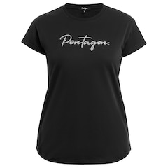 Pentagon - Calligraphy - Damen-T-Shirt - Black